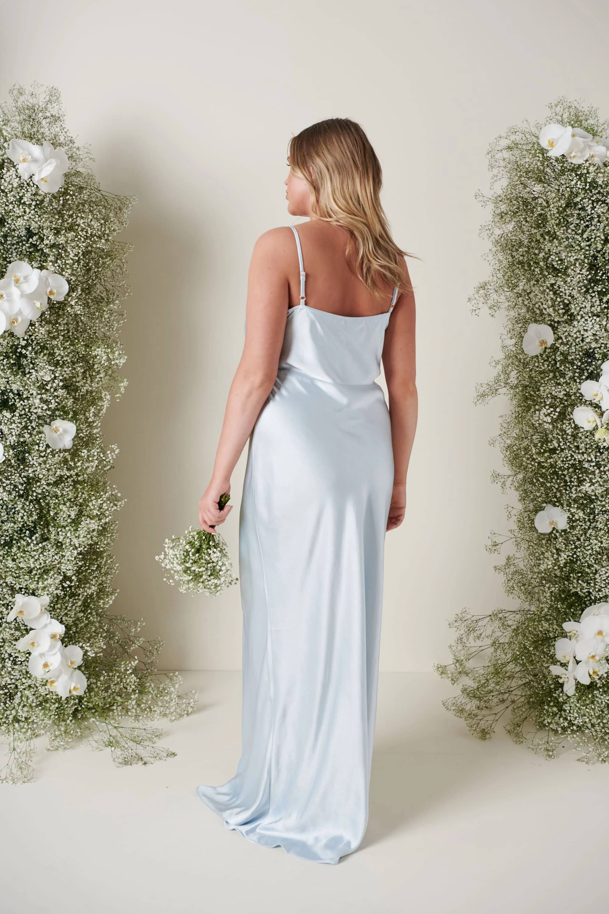 Keisha Maxi Bridesmaid Dress - Matte Ice Blue - Image 4