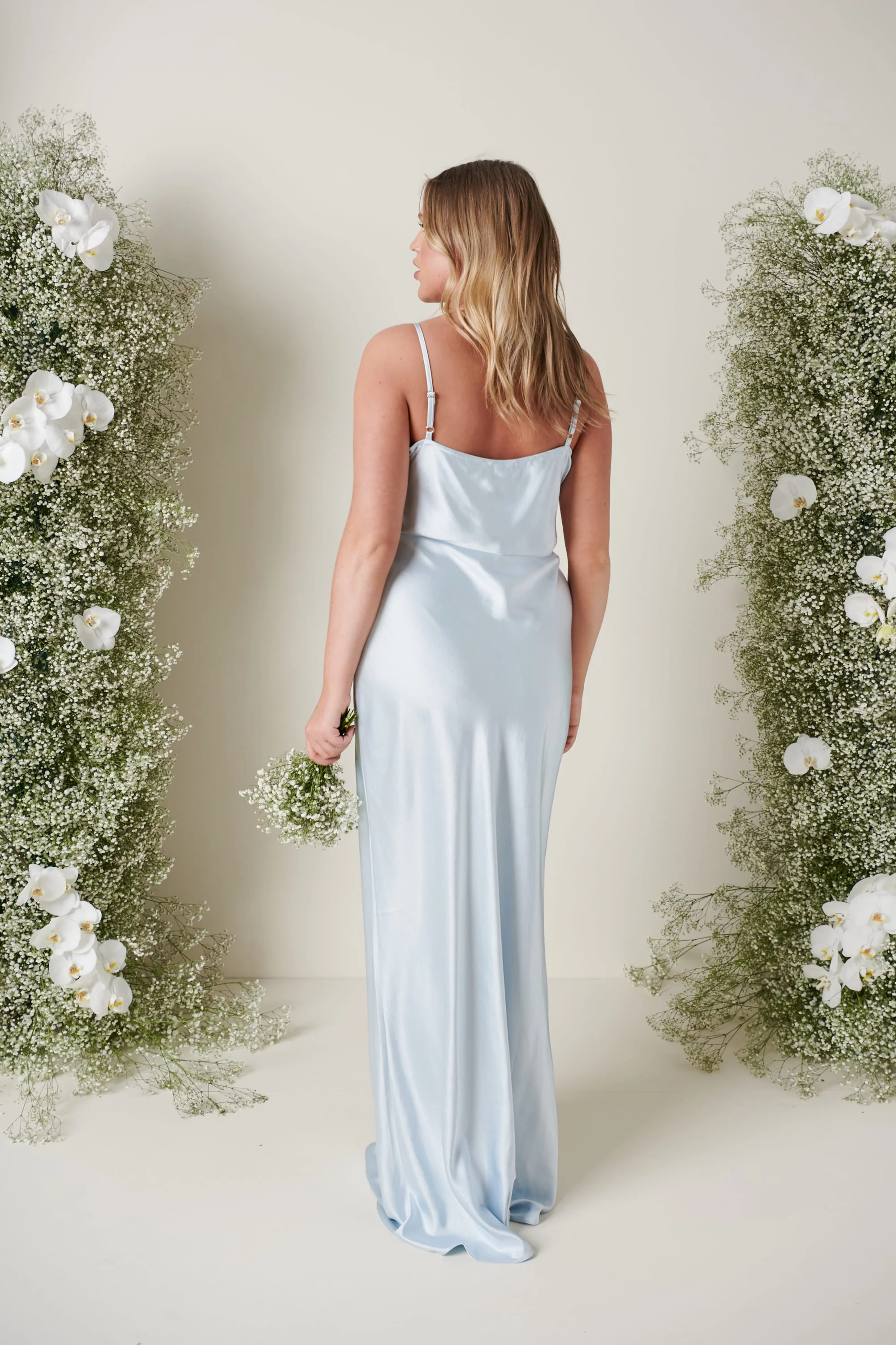 Keisha Maxi Bridesmaid Dress - Matte Ice Blue - Image 9