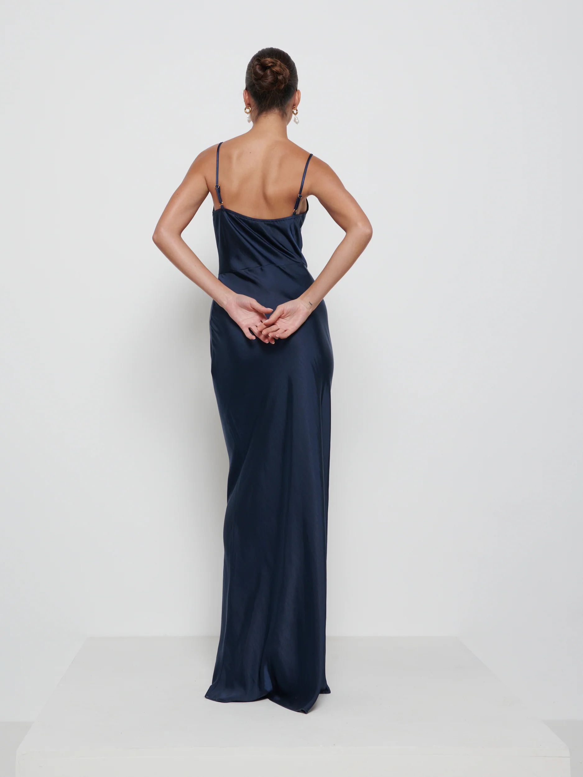 Keisha Maxi Bridesmaid Dress - Matte Navy - Image 4