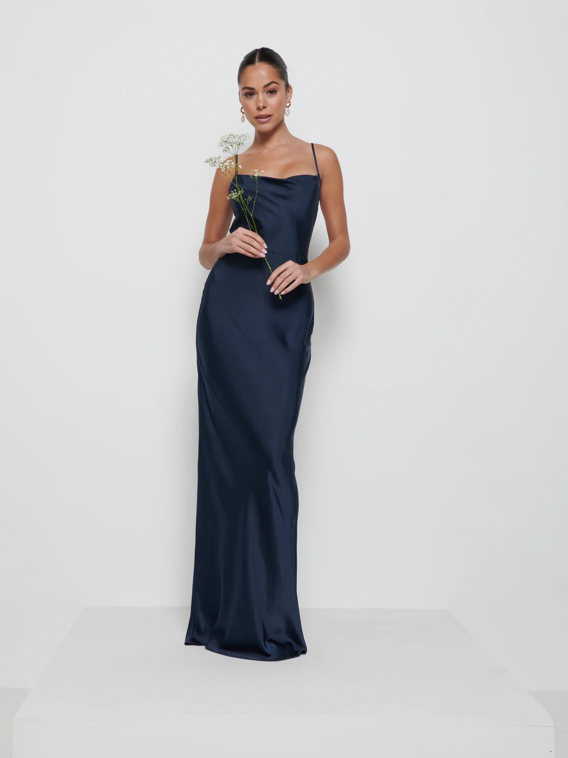 Keisha Maxi Bridesmaid Dress - Matte Navy - Image 6