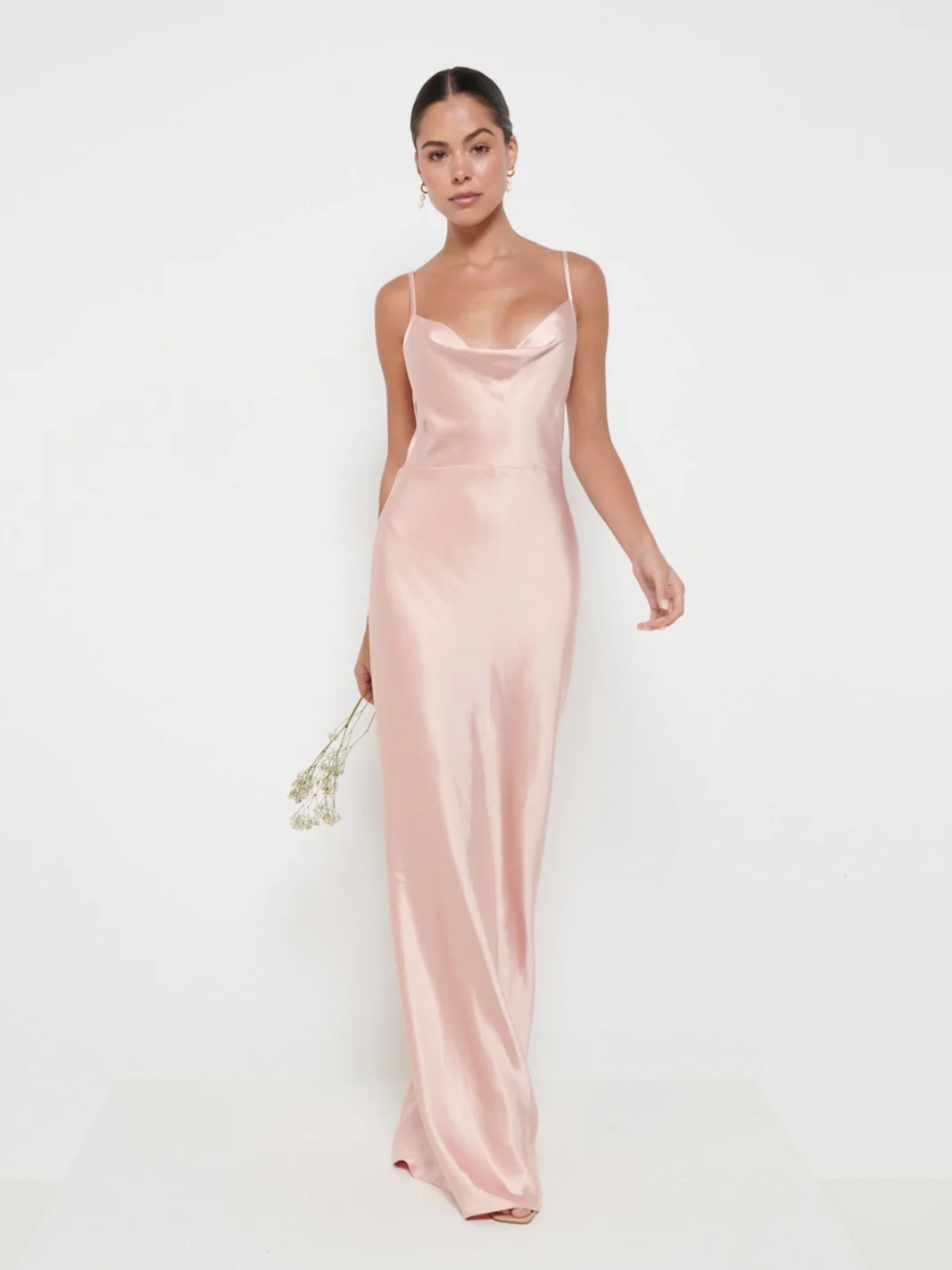 Keisha Maxi Bridesmaid Dress - Matte Blush - Image 2