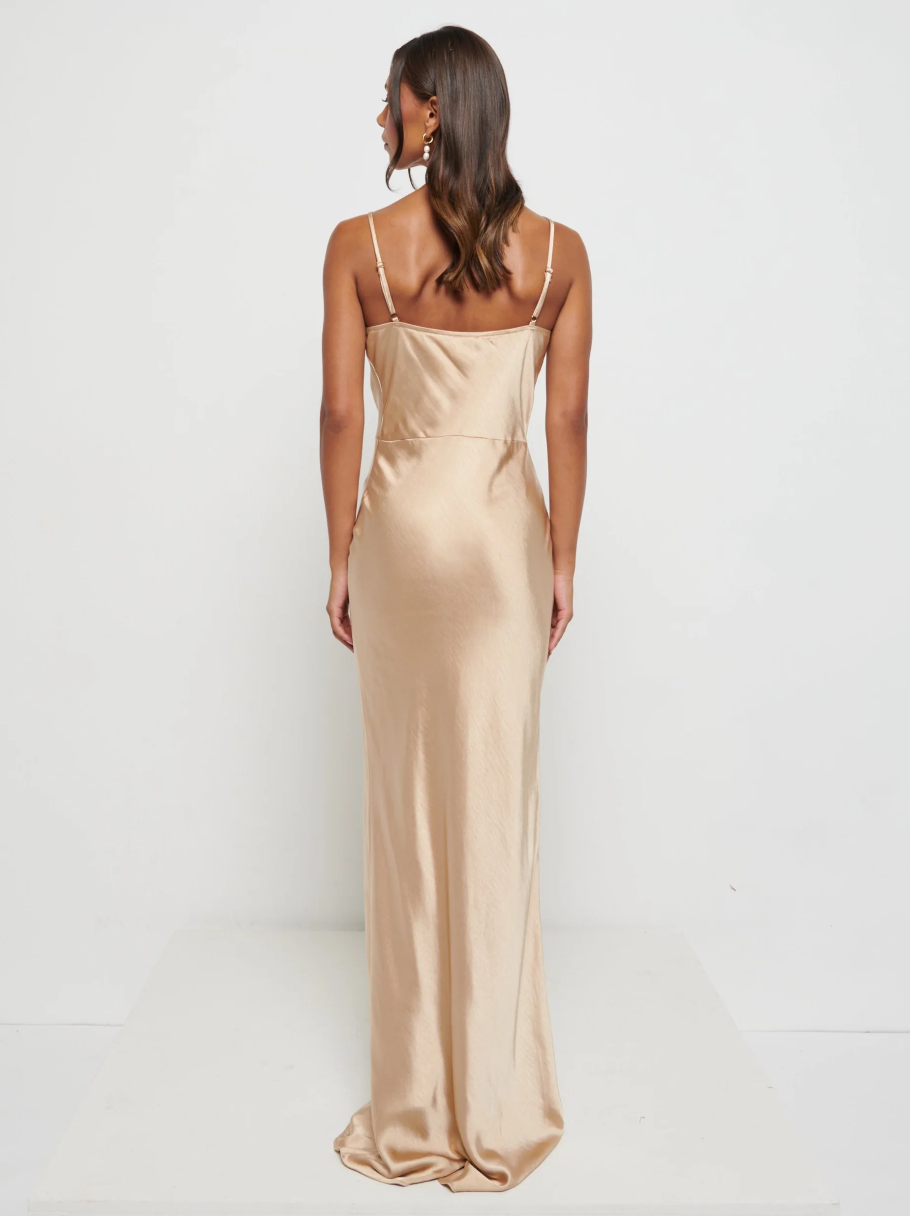 Keisha Maxi Bridesmaid Dress - Matte Bronze - Image 6