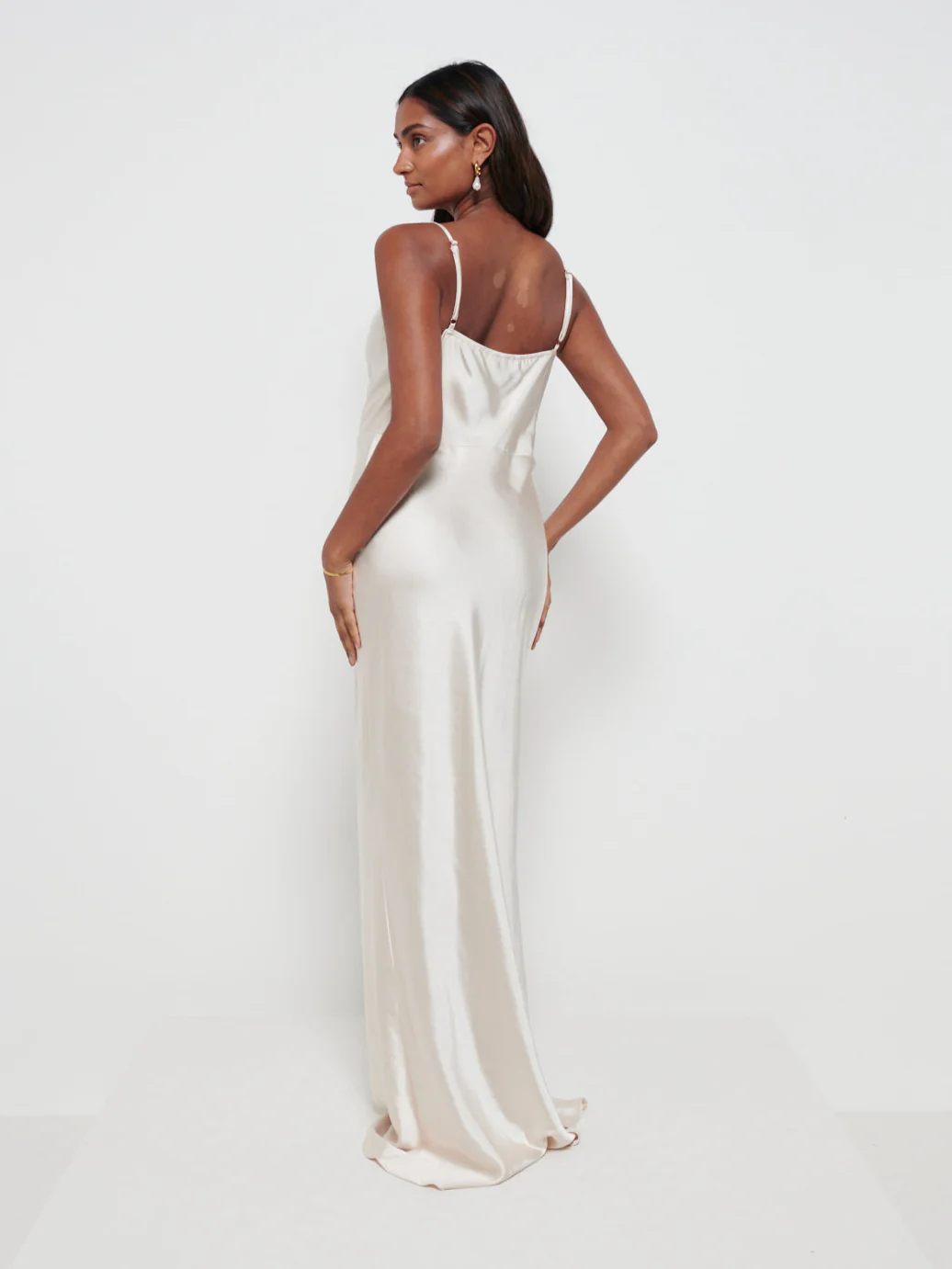 Keisha Maxi Bridesmaid Dress - Matte Champagne - Image 5