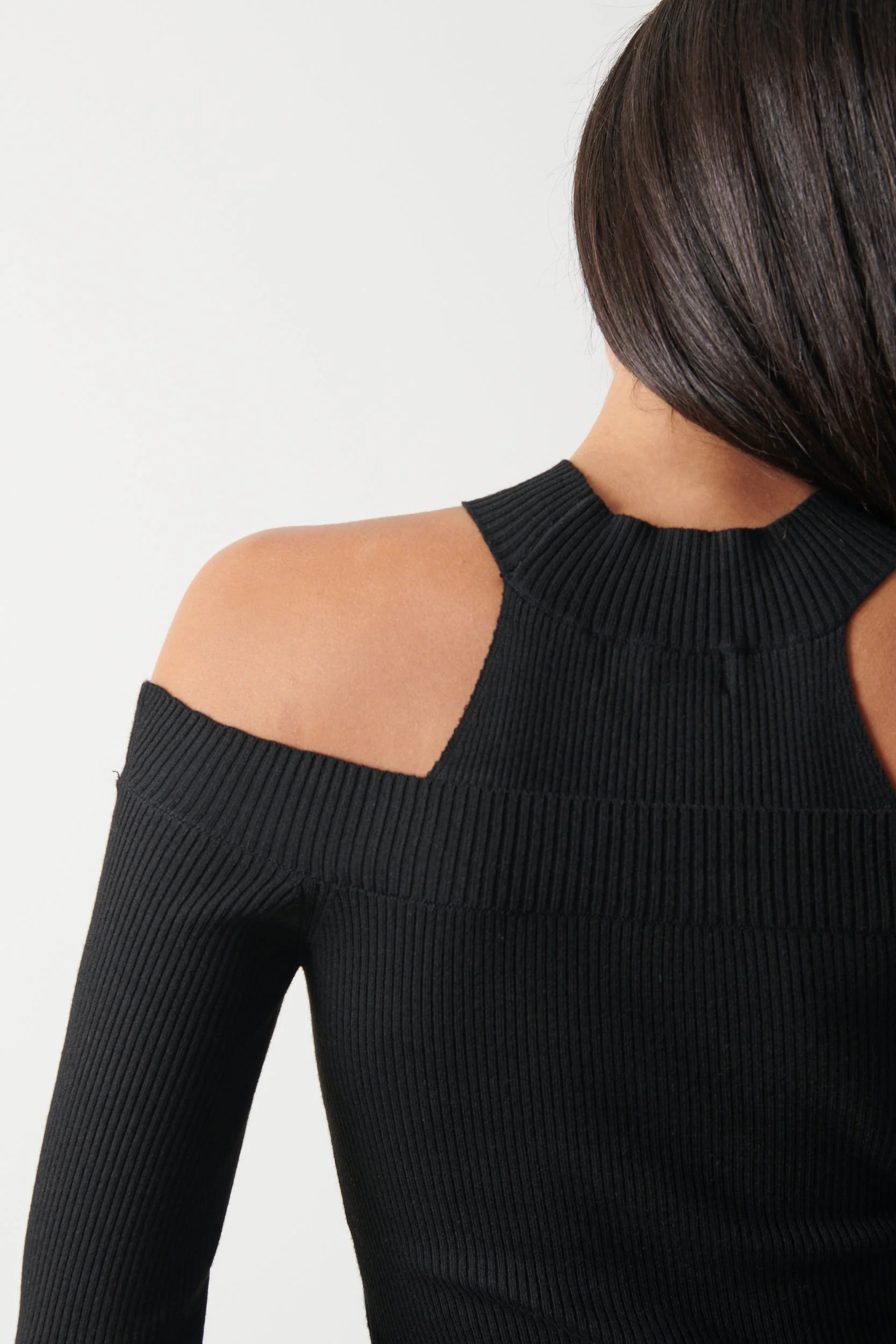 Kennedy Cut Out Knit Top - Black - Image 4