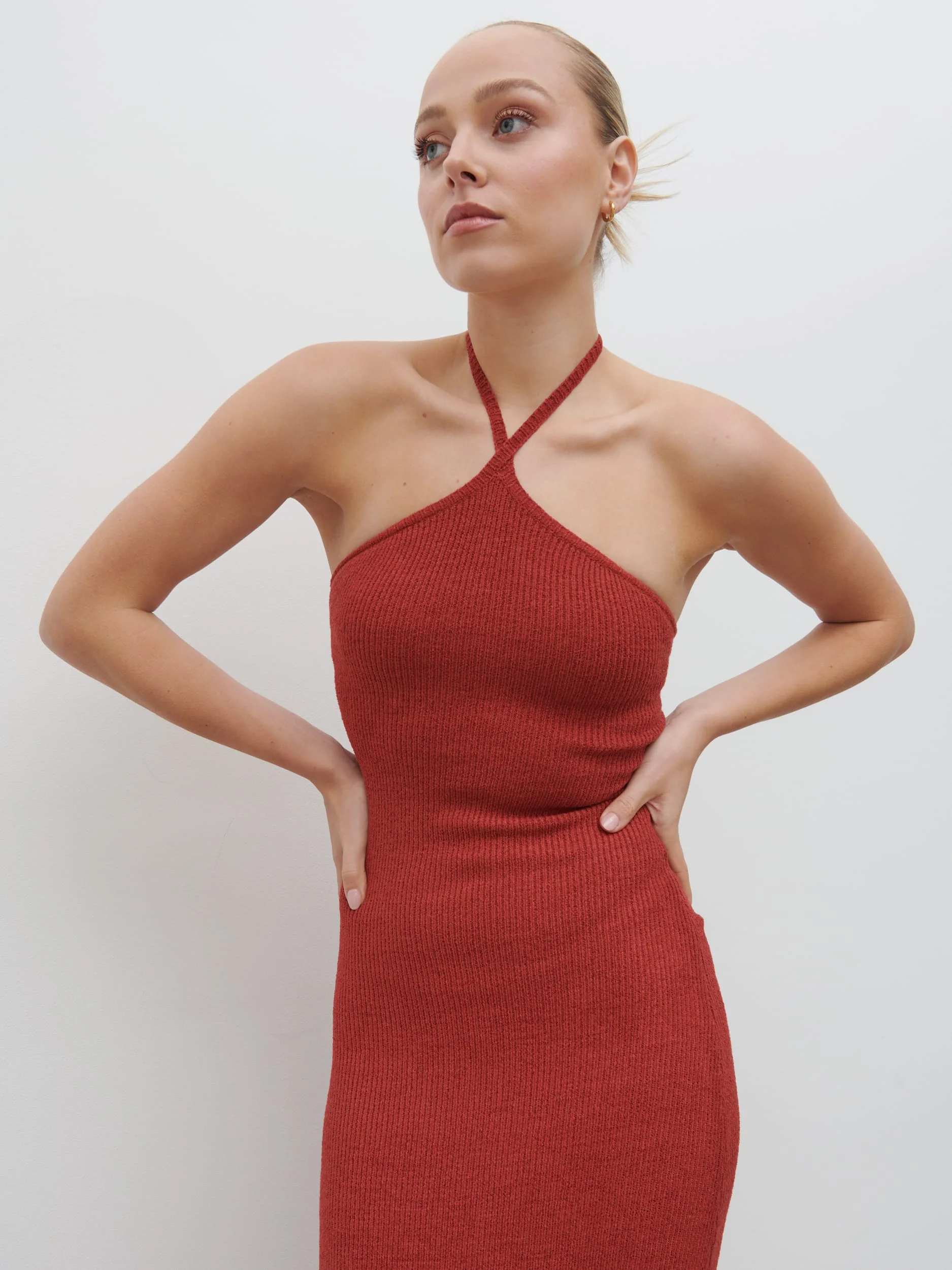 Khloe Knit Maxi Dress - Dusky Rose - Image 5
