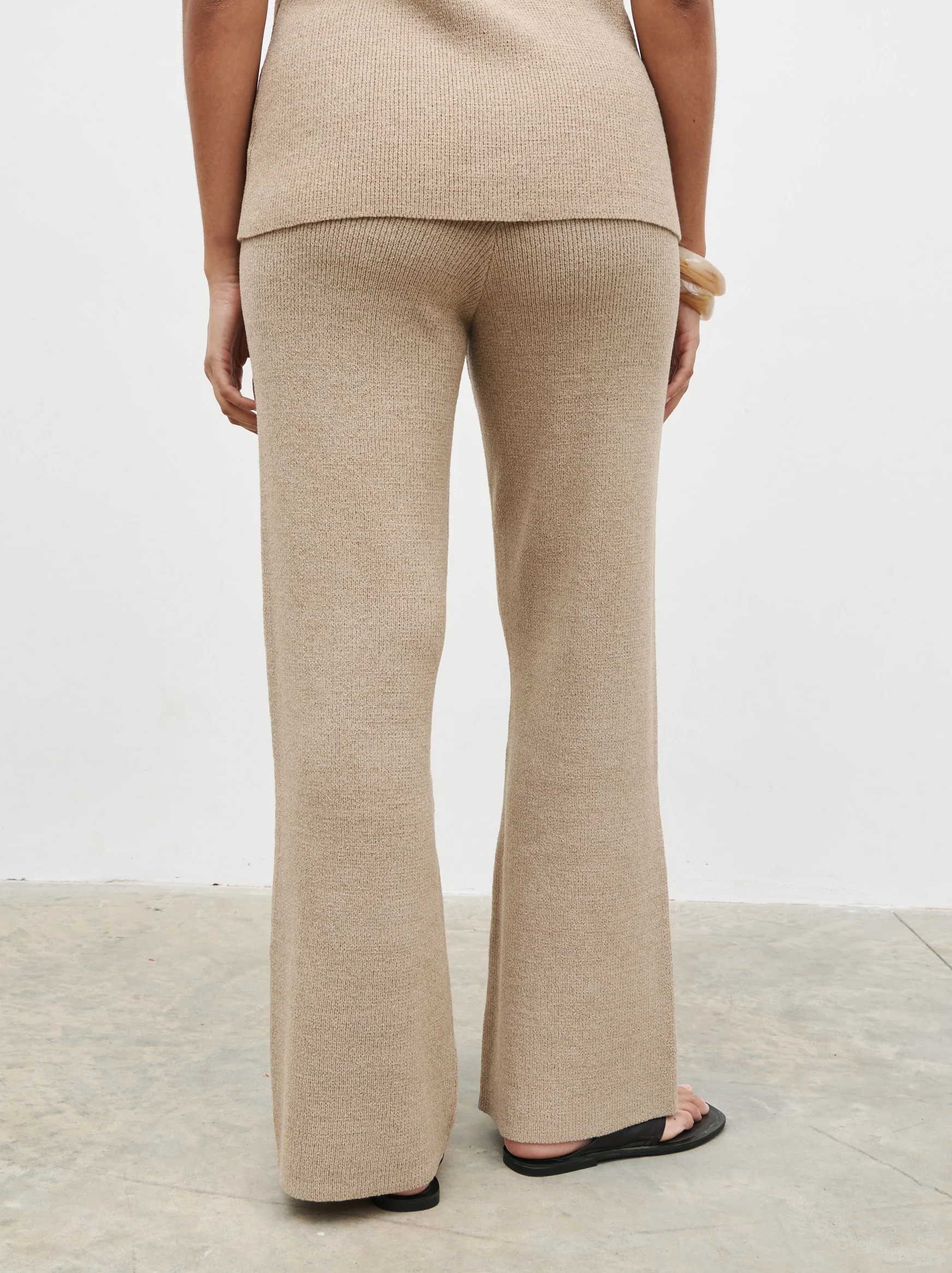 Kourtney Knit Trousers - Taupe - Image 3