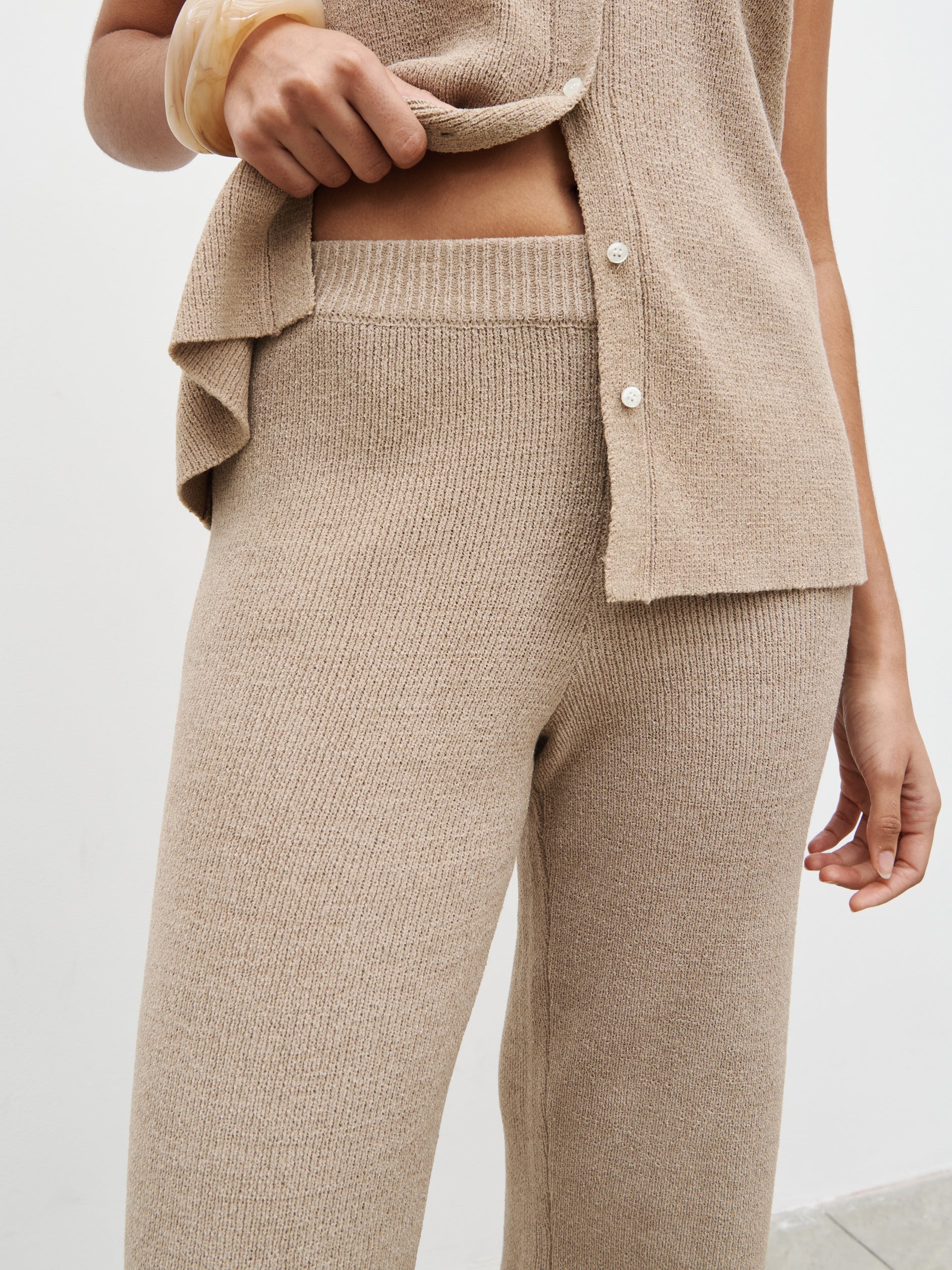Kourtney Knit Trousers - Taupe - Image 4