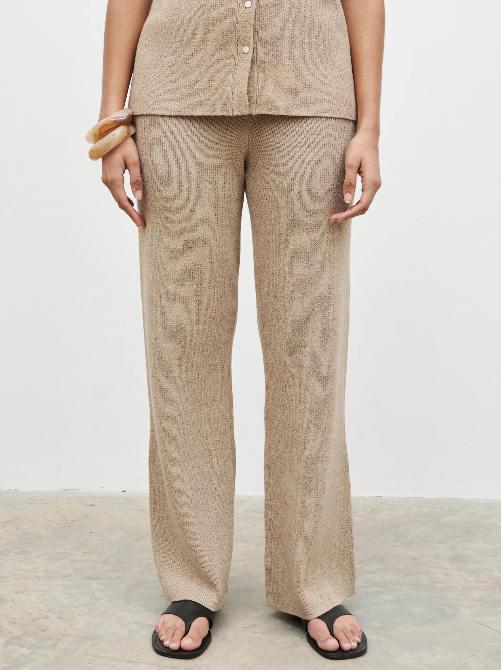 Kourtney Knit Trousers - Taupe - Image 5
