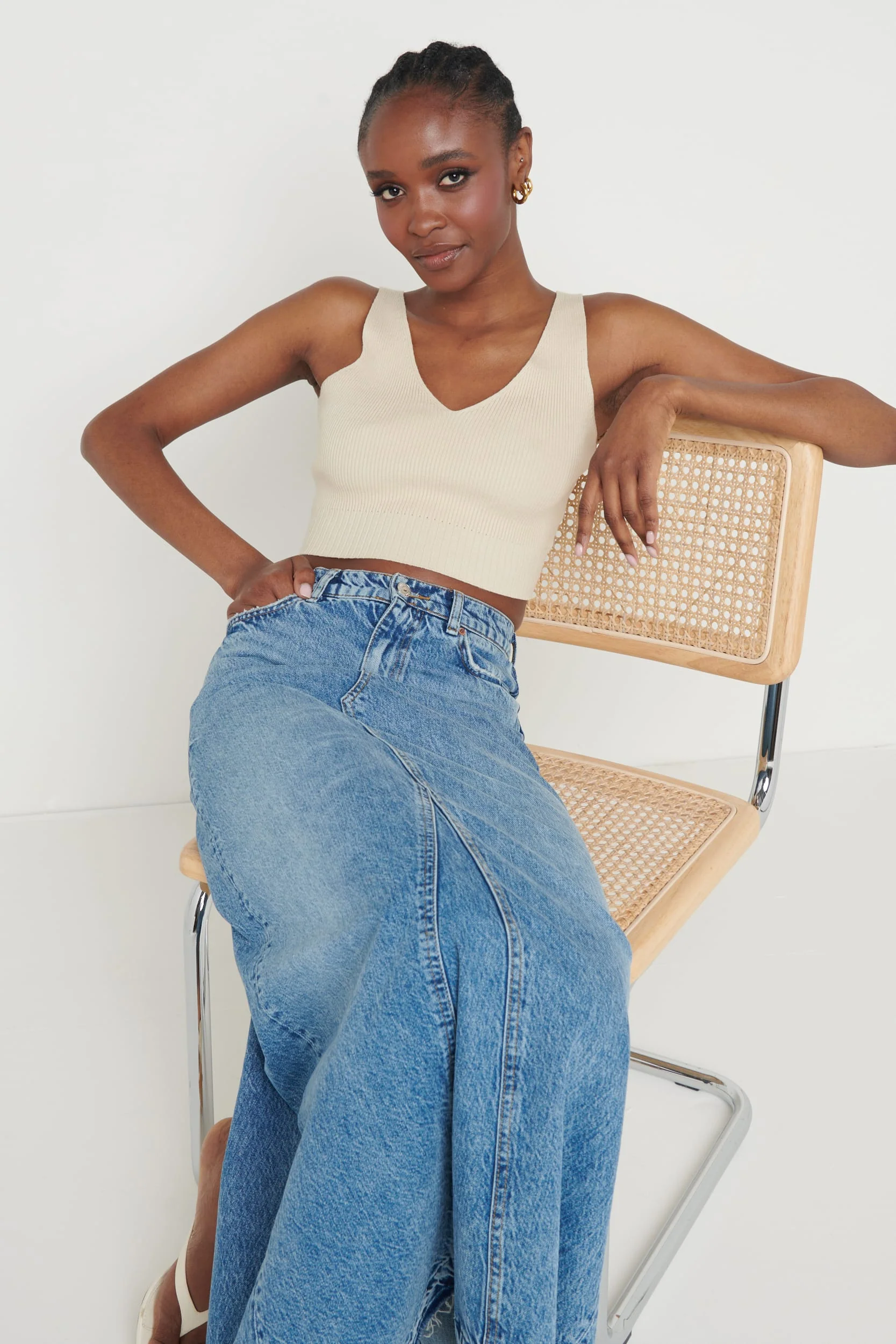 Lara Knit Top - Stone - Image 2