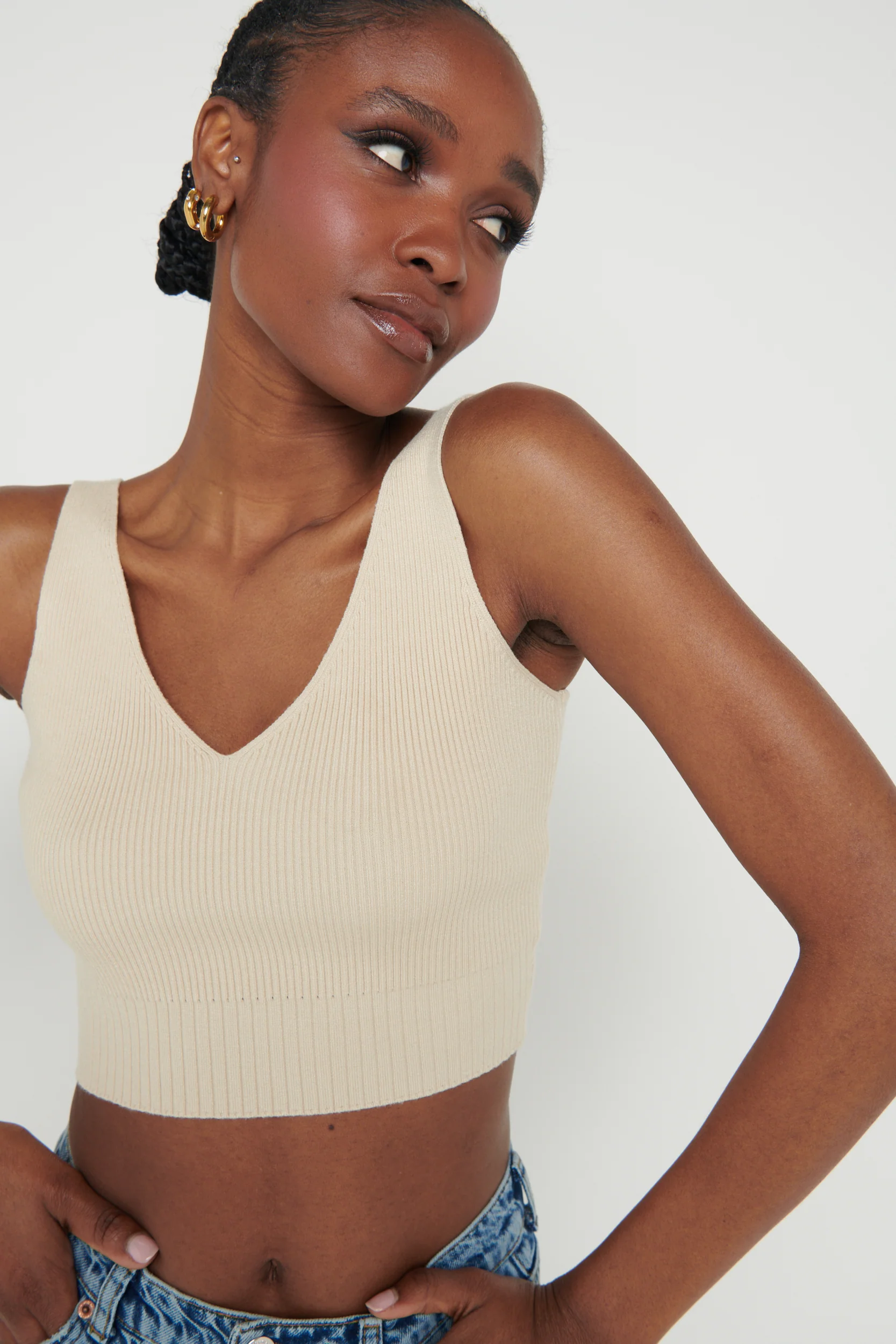 Lara Knit Top - Stone - Image 6