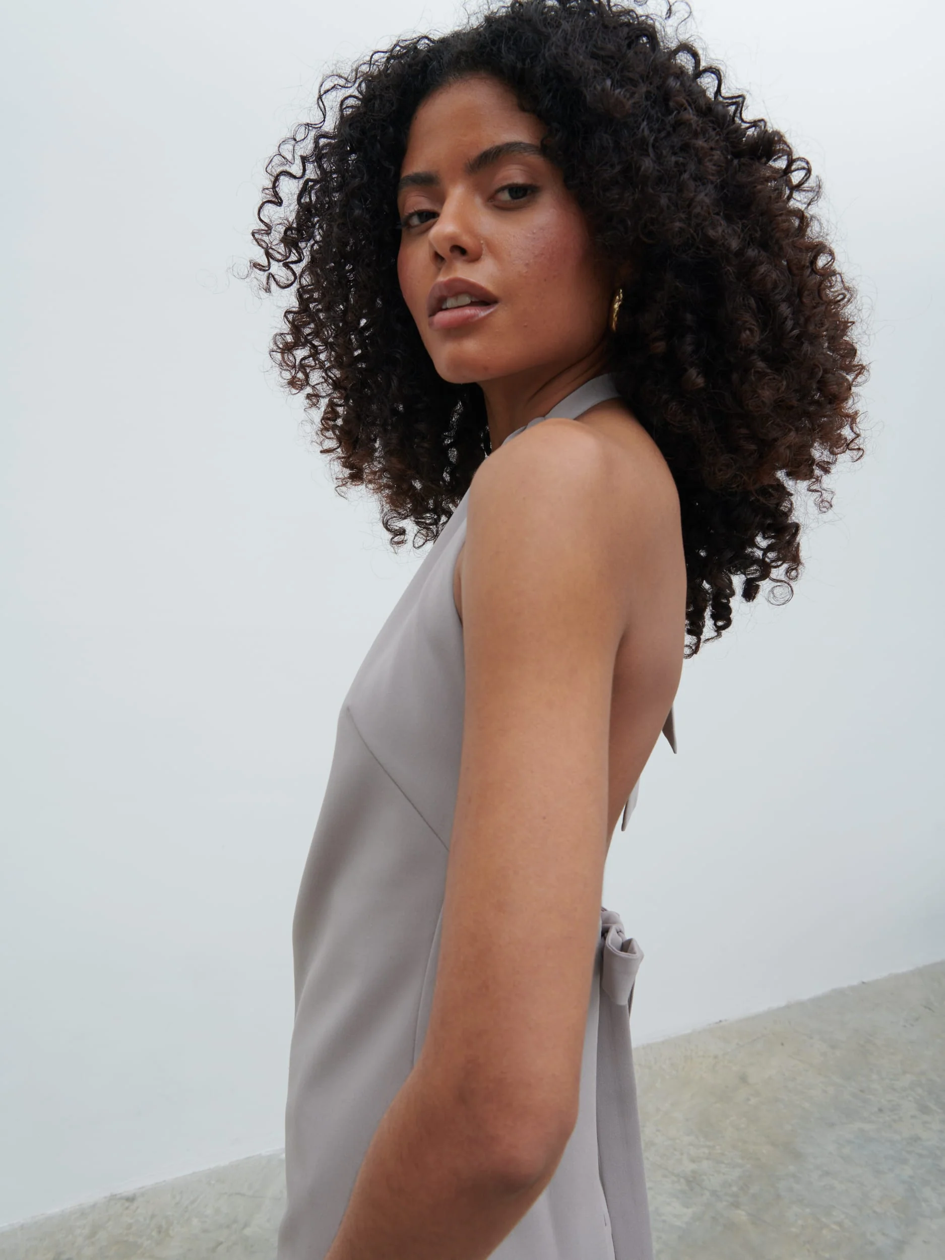 Laria Tailored Backless Top - Stone - Image 8