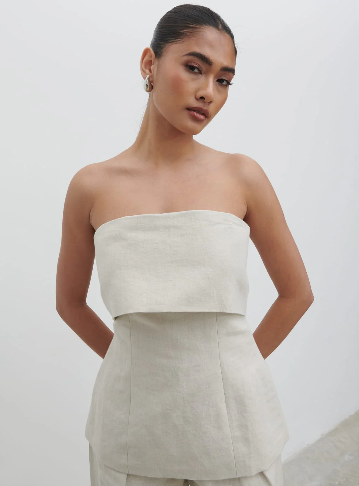 Layton Bandeau Waistcoat - Natural - Image 4