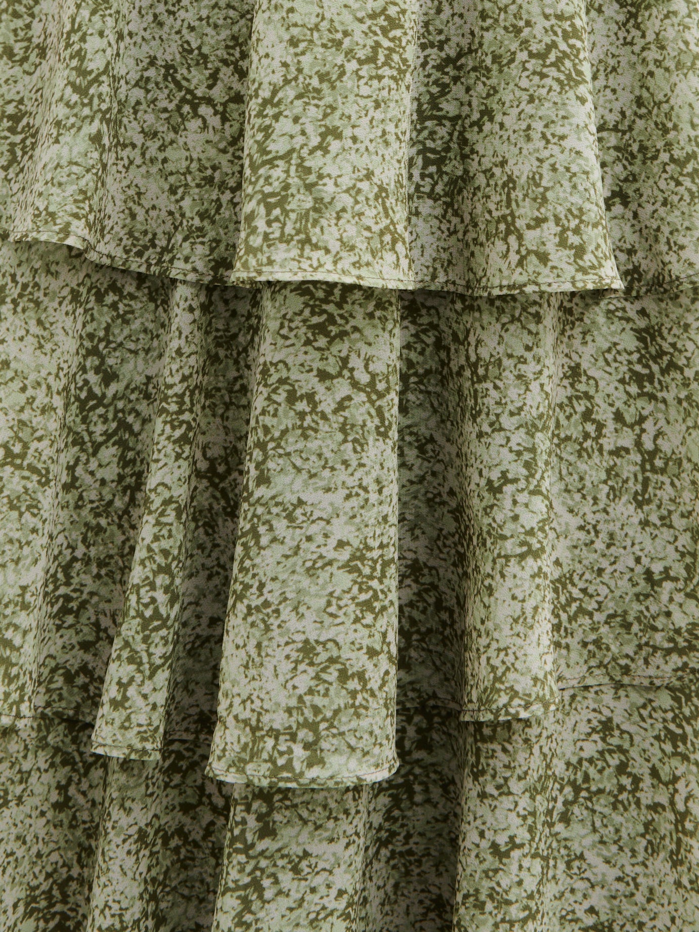Lissy Ruffle Midaxi Dress - Green Abstract Print - Image 4