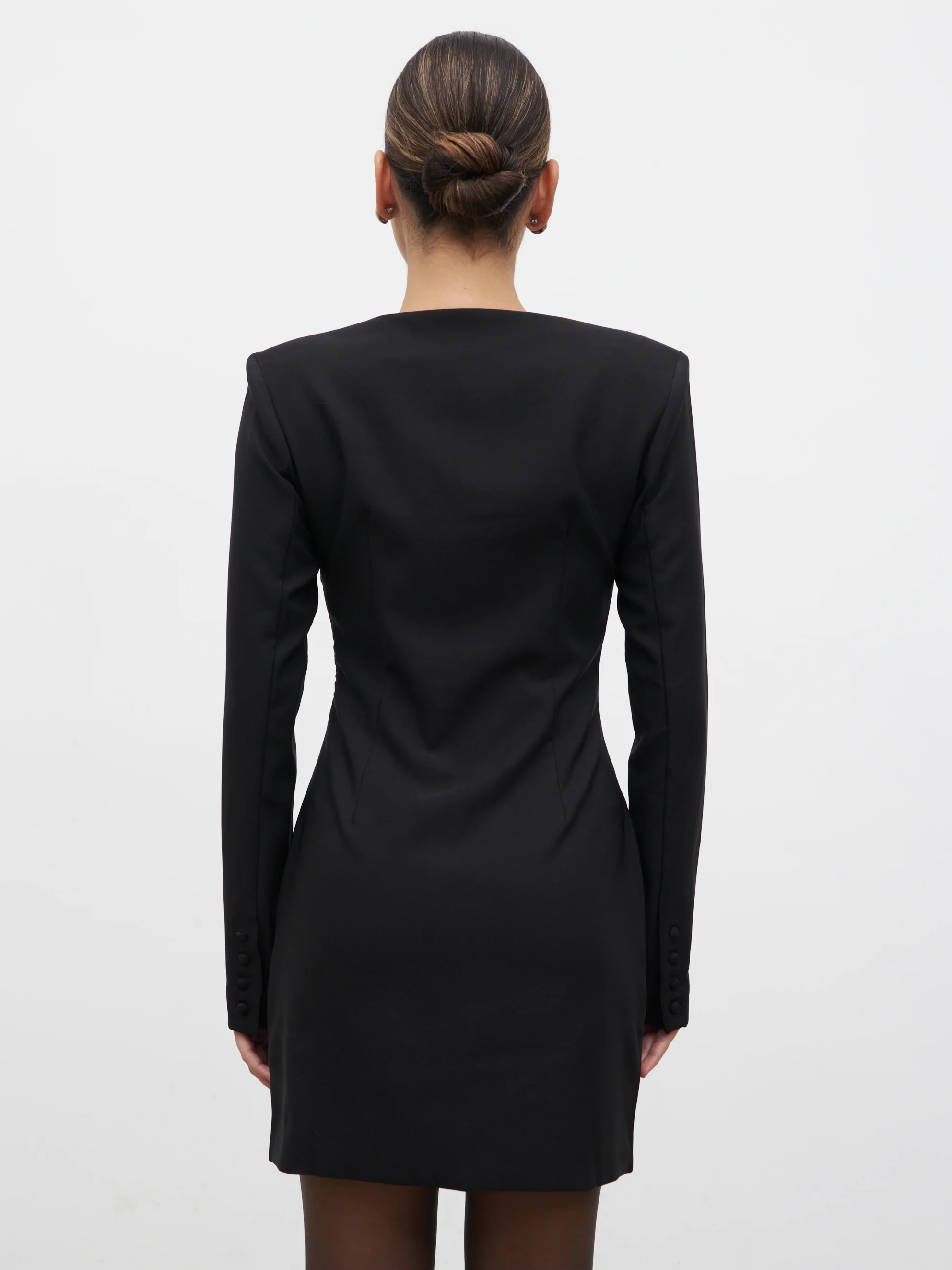 Lou Embellished Trim Mini Dress - Black - Image 5