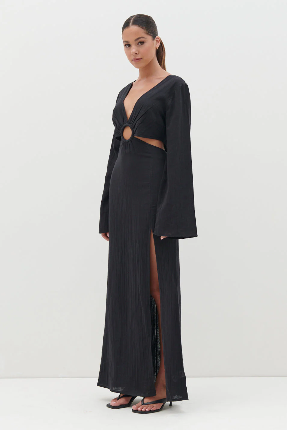 Luca Cut Out Ring Dress - Black - Image 11