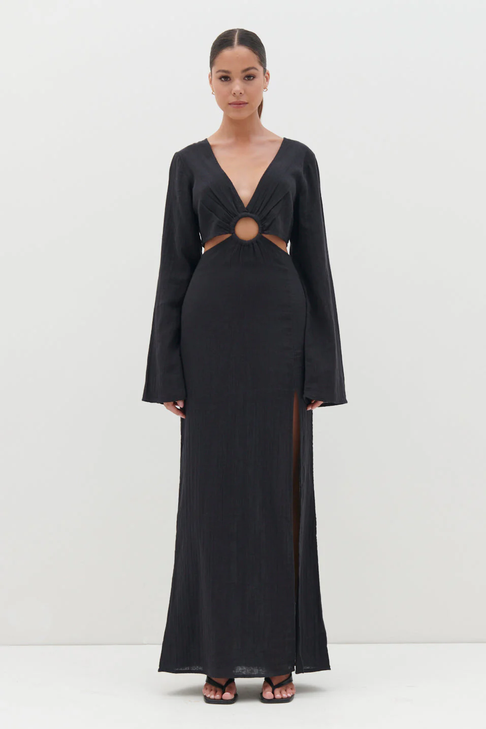 Luca Cut Out Ring Dress - Black - Image 8