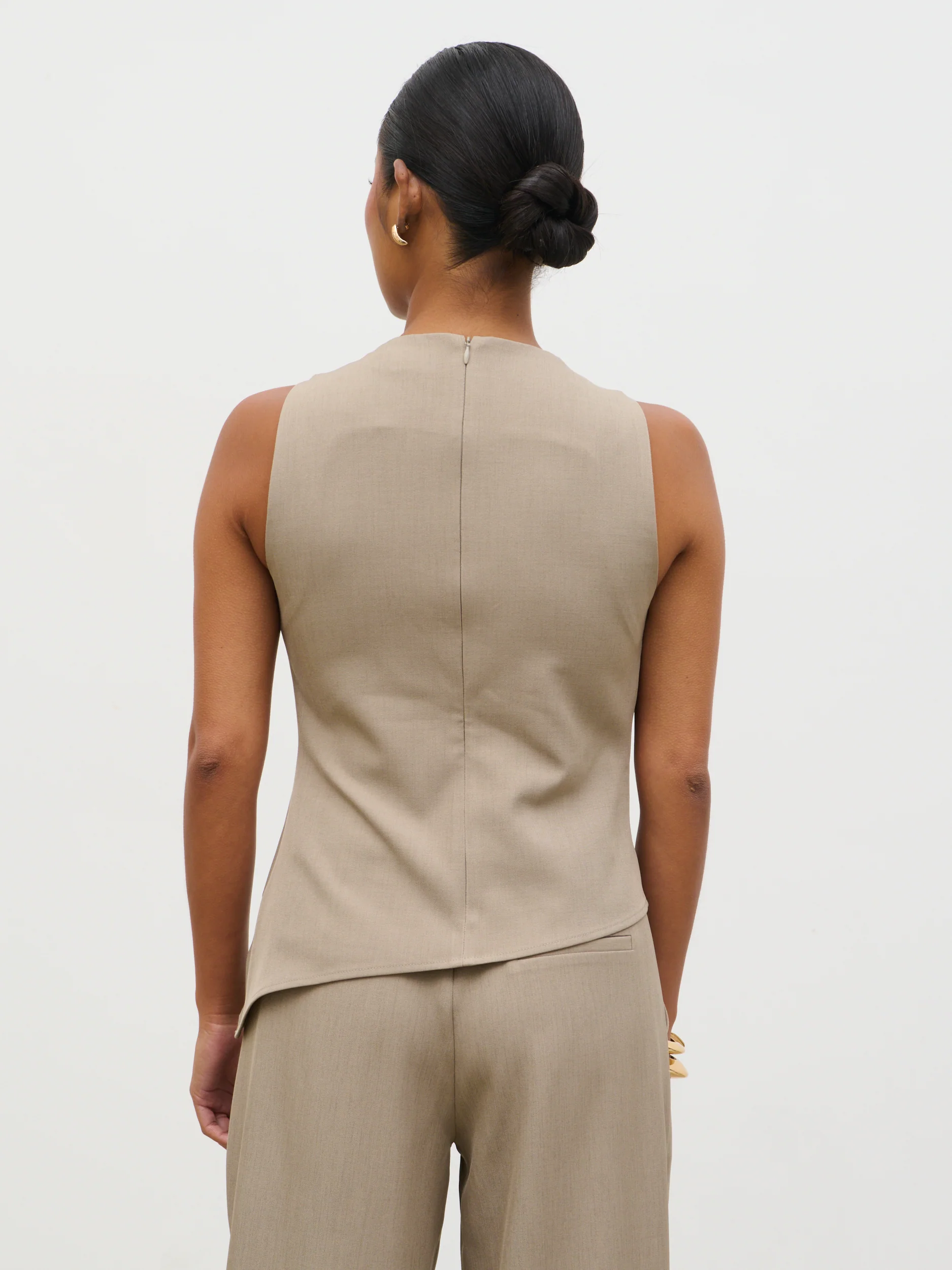 Maeve Ruched Top - Mushroom - Image 4