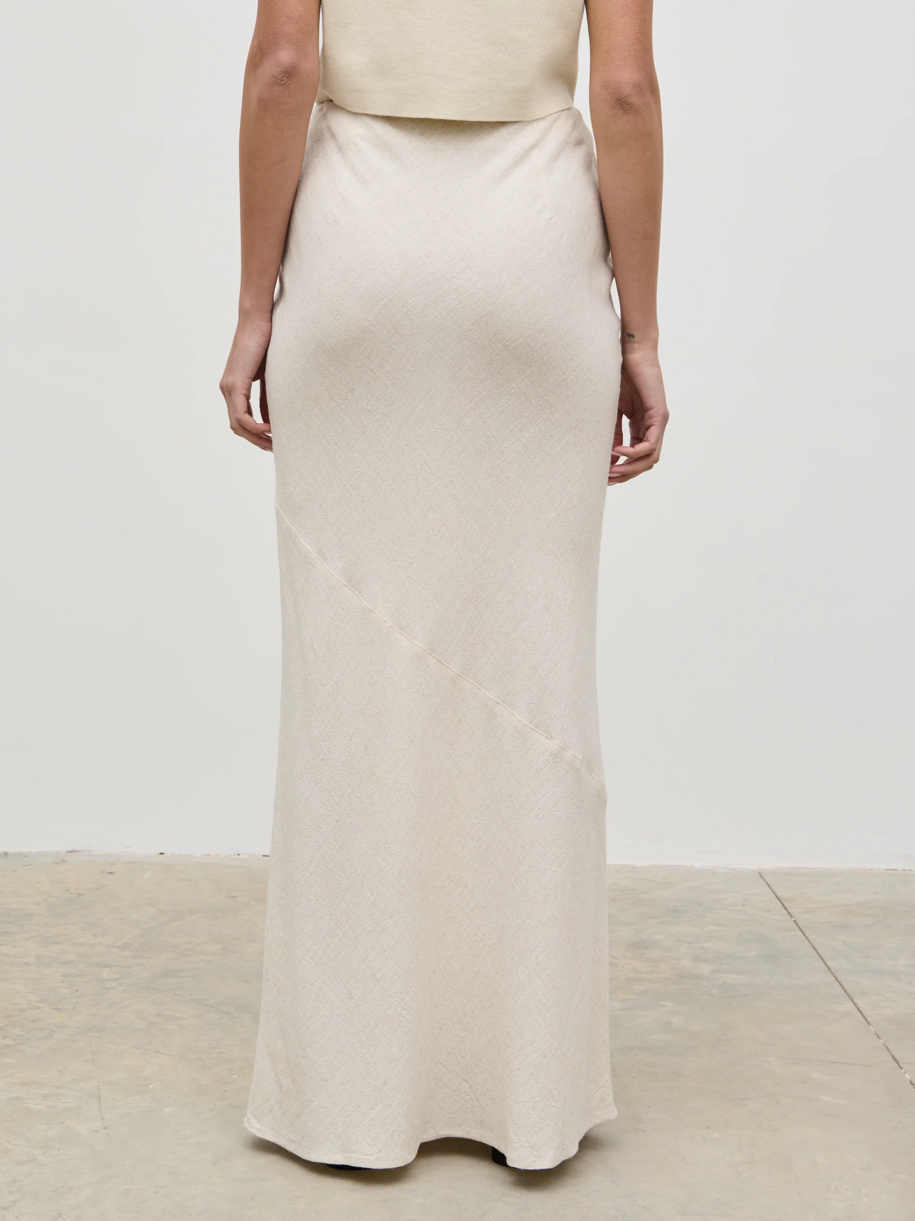 Maisy Linen Blend Maxi Skirt - Natural - Image 6