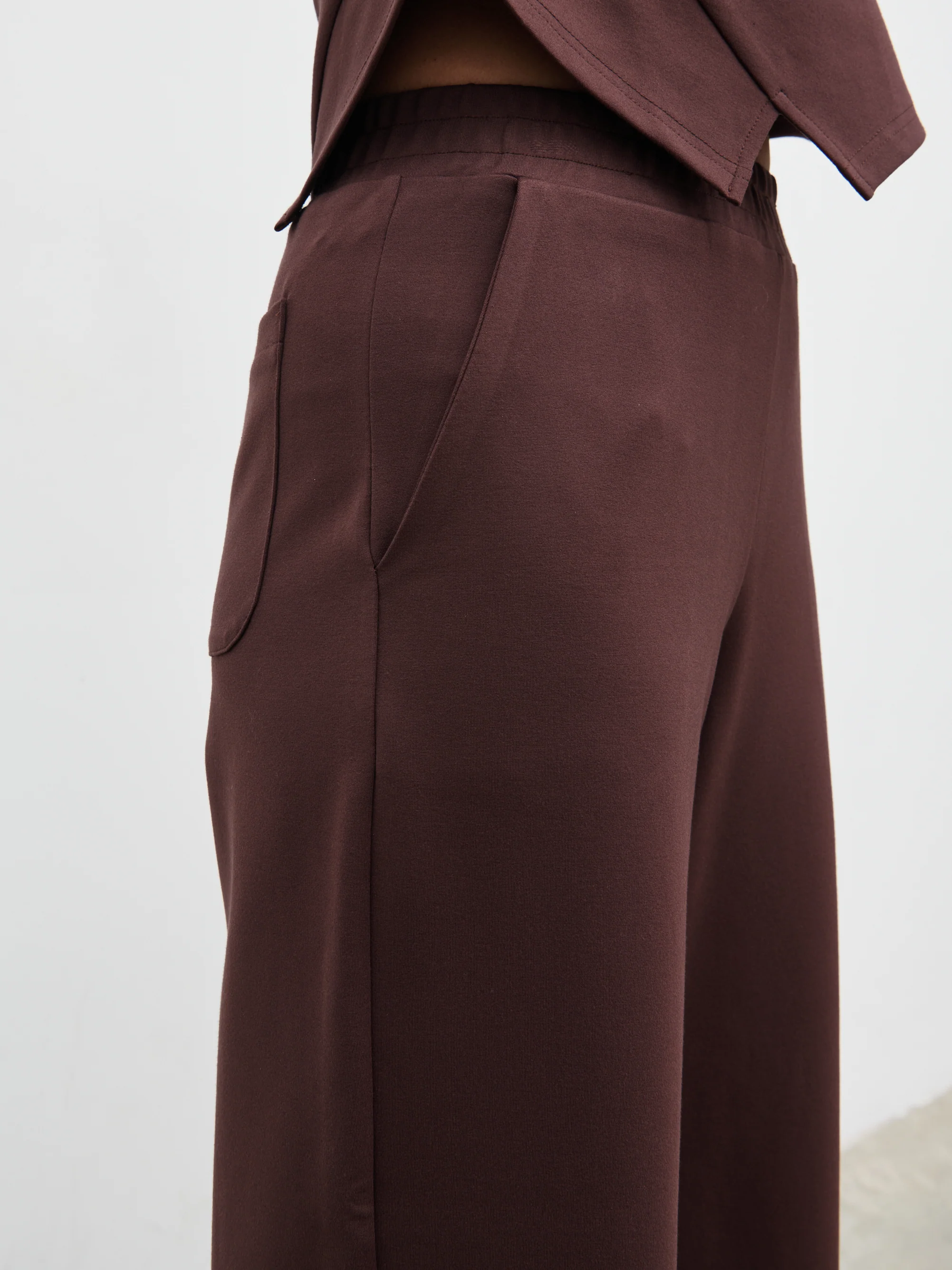 Marni Straight Leg Jersey Trousers - Brown - Image 3