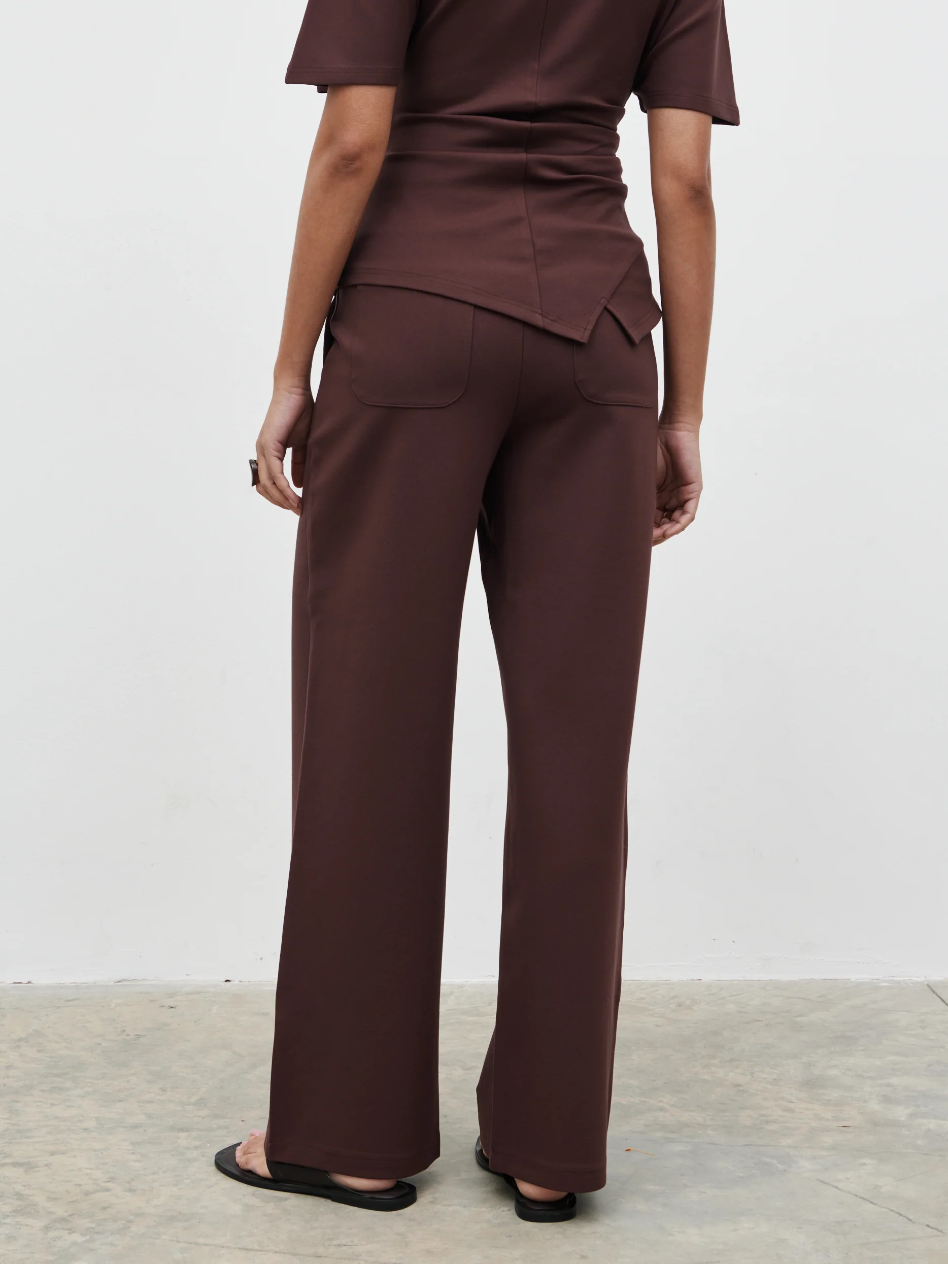 Marni Straight Leg Jersey Trousers - Brown - Image 5