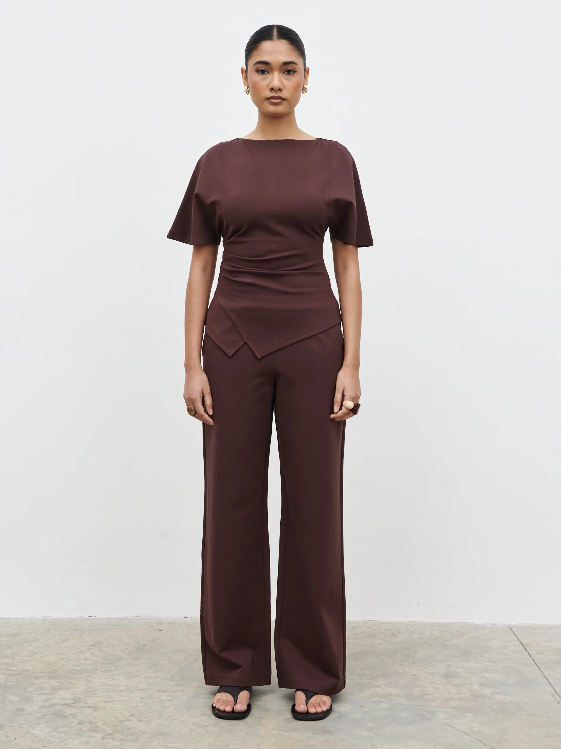 Marni Straight Leg Jersey Trousers - Brown - Image 6