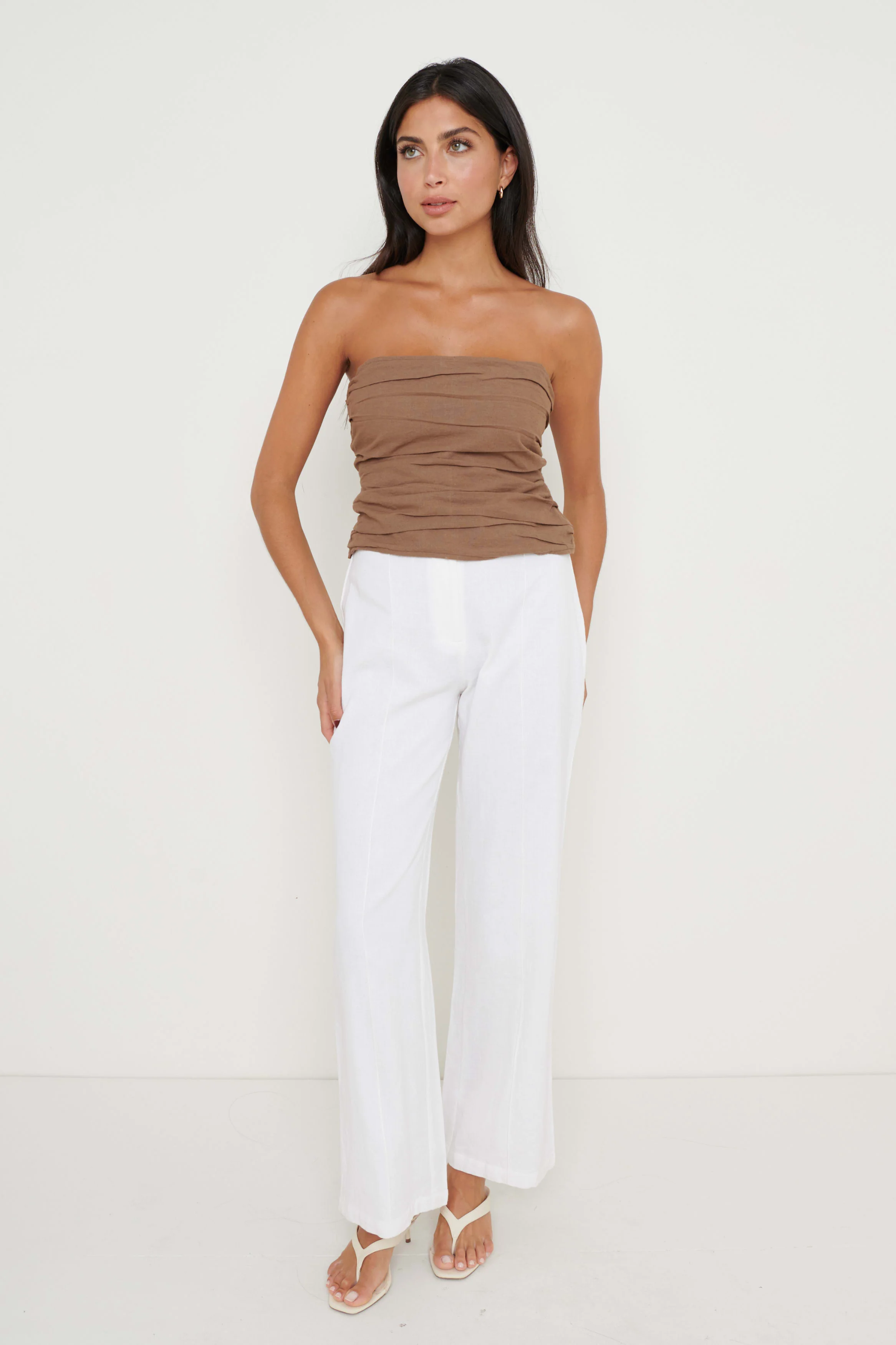 Matilda Corset Blouse - Brown - Image 3