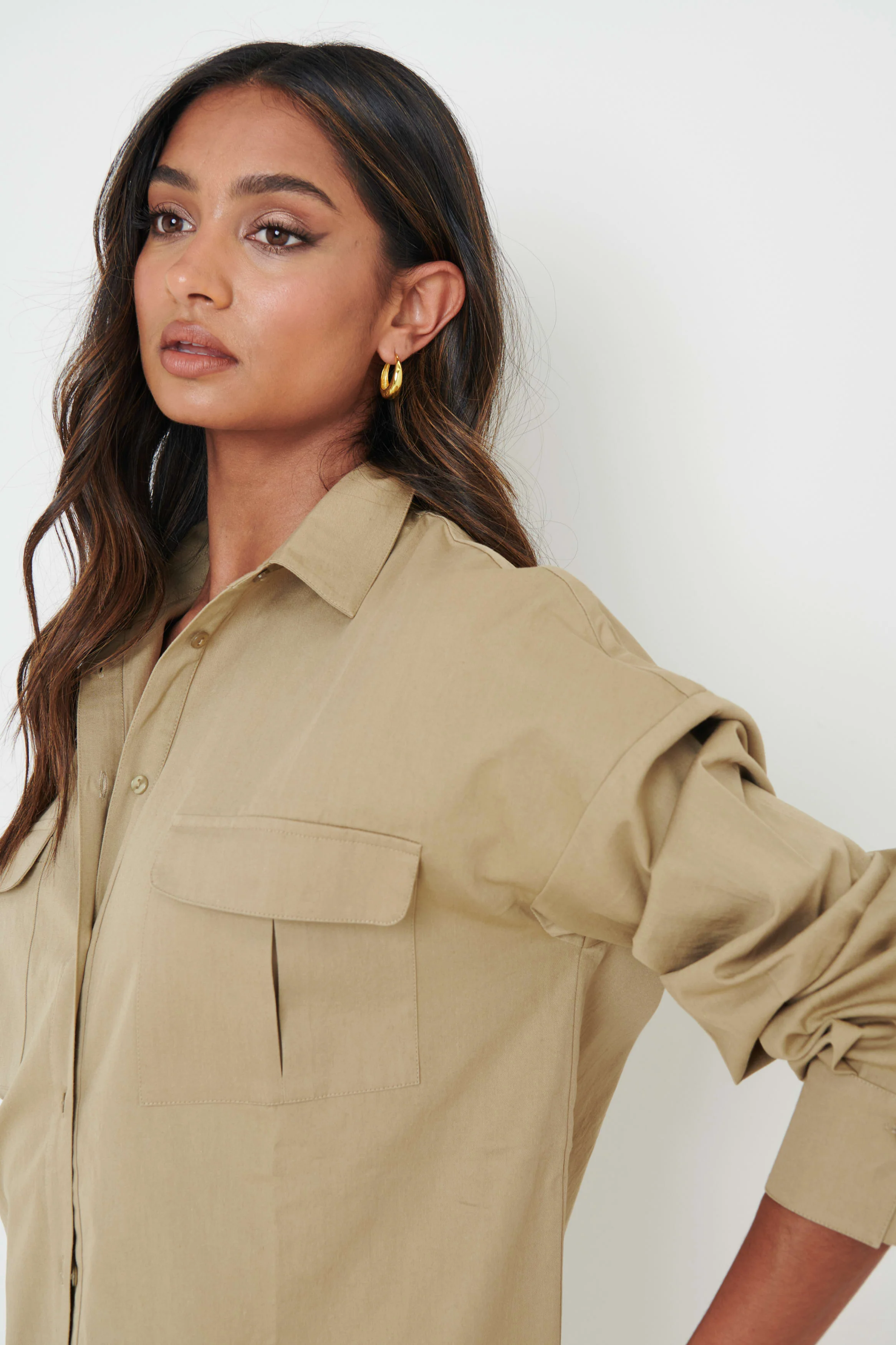Max Utility Shirt - Pale Olive Grey - Image 4