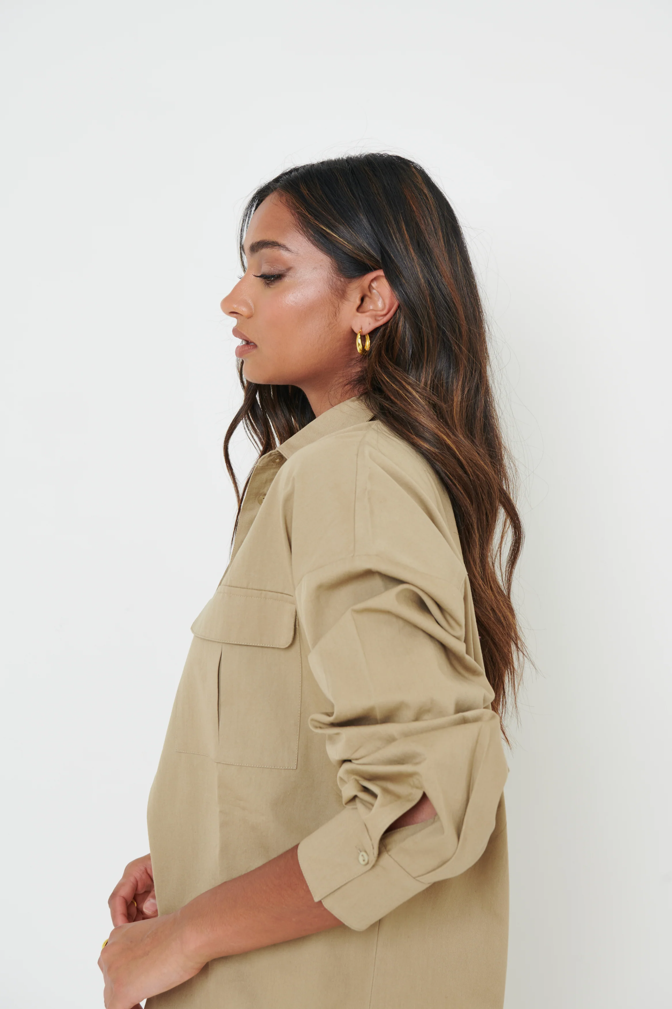Max Utility Shirt - Pale Olive Grey - Image 5