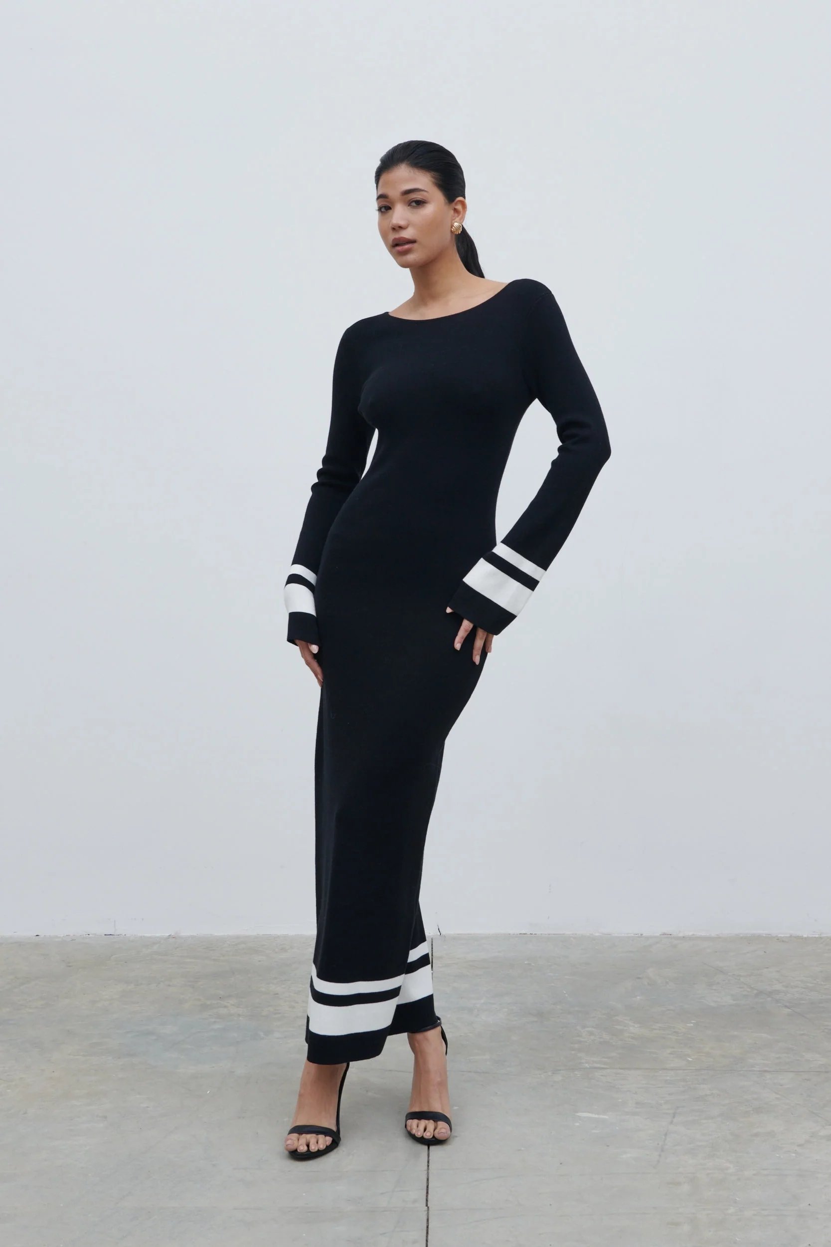 Milana Midaxi Knit Dress - Black - Image 6