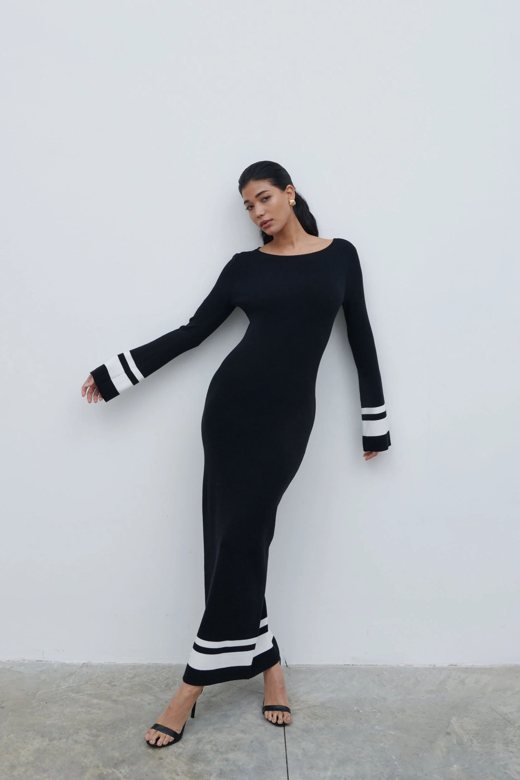 Milana Midaxi Knit Dress - Black - Image 7