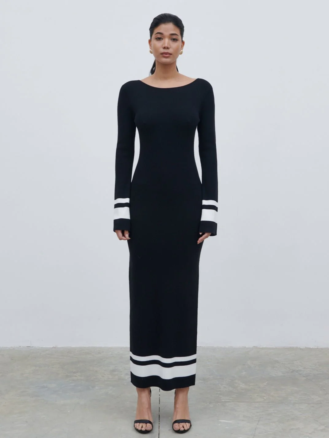 Milana Midaxi Knit Dress - Black - Image 8