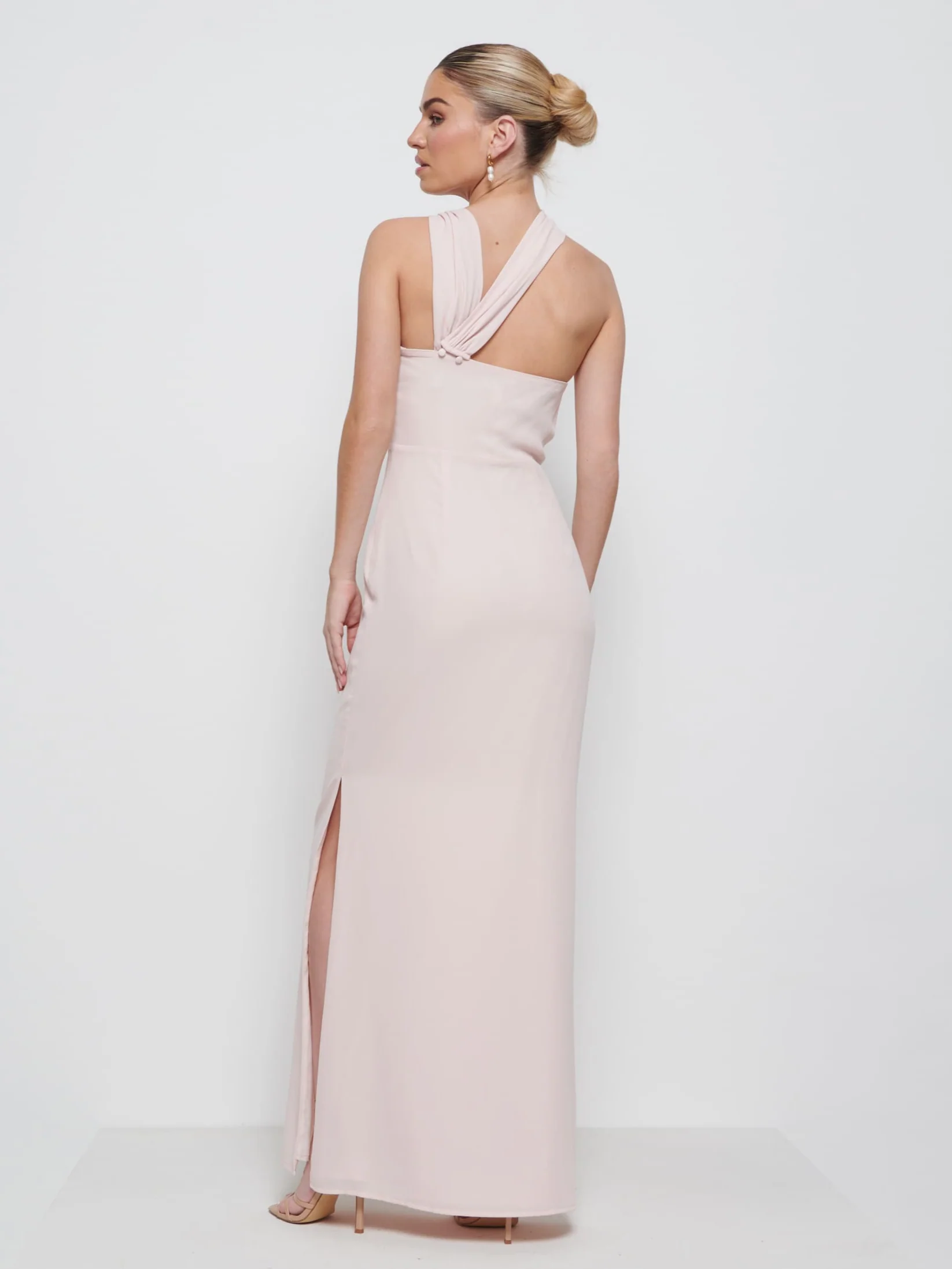 Milly Chiffon Bridesmaid Dress - Blush - Image 3