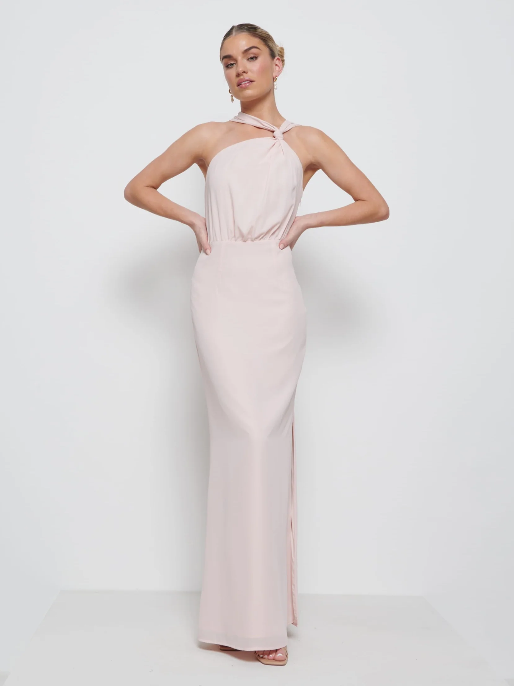 Milly Chiffon Bridesmaid Dress - Blush - Image 4