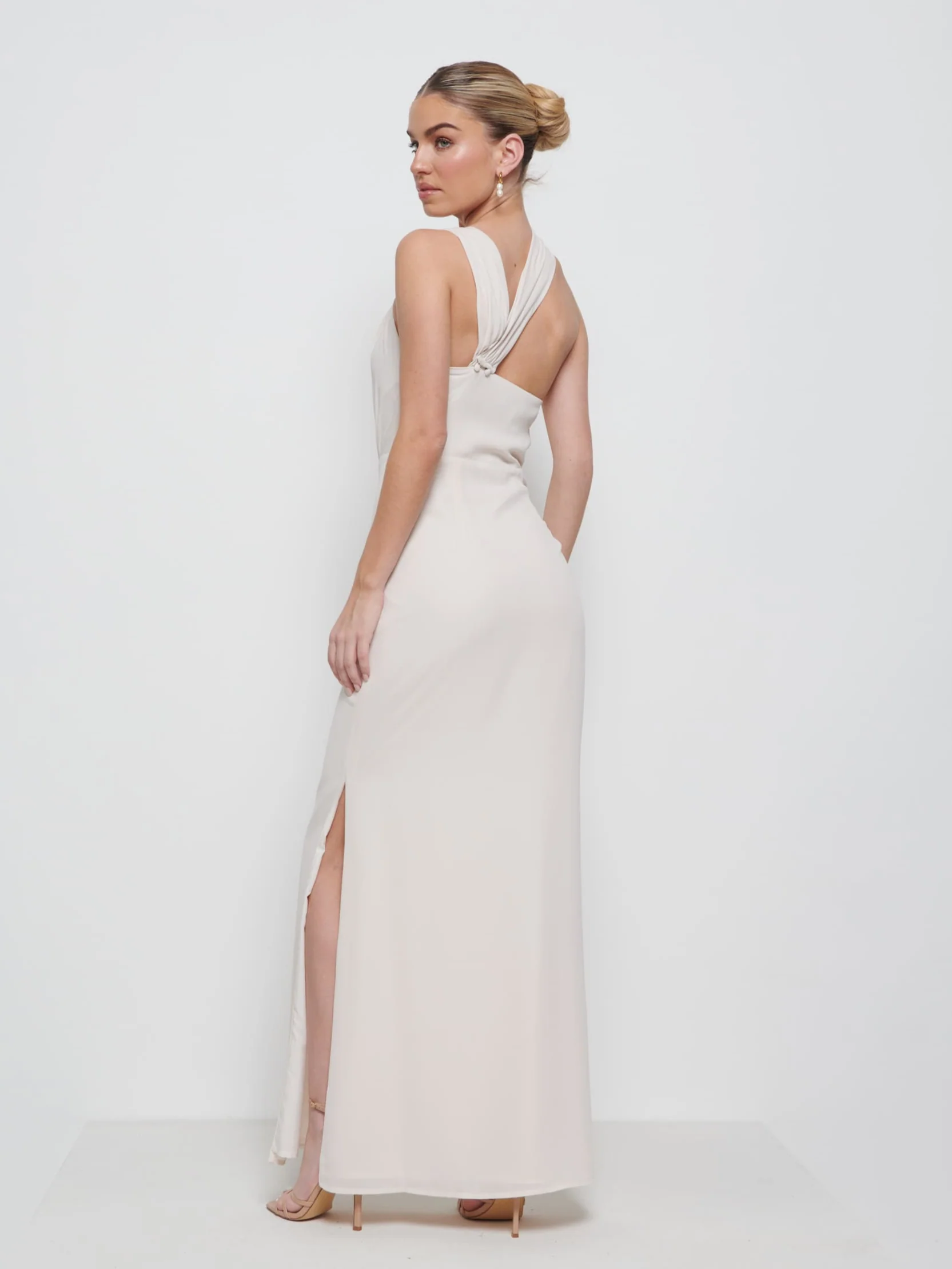 Milly Chiffon Bridesmaid Dress - Champagne - Image 3