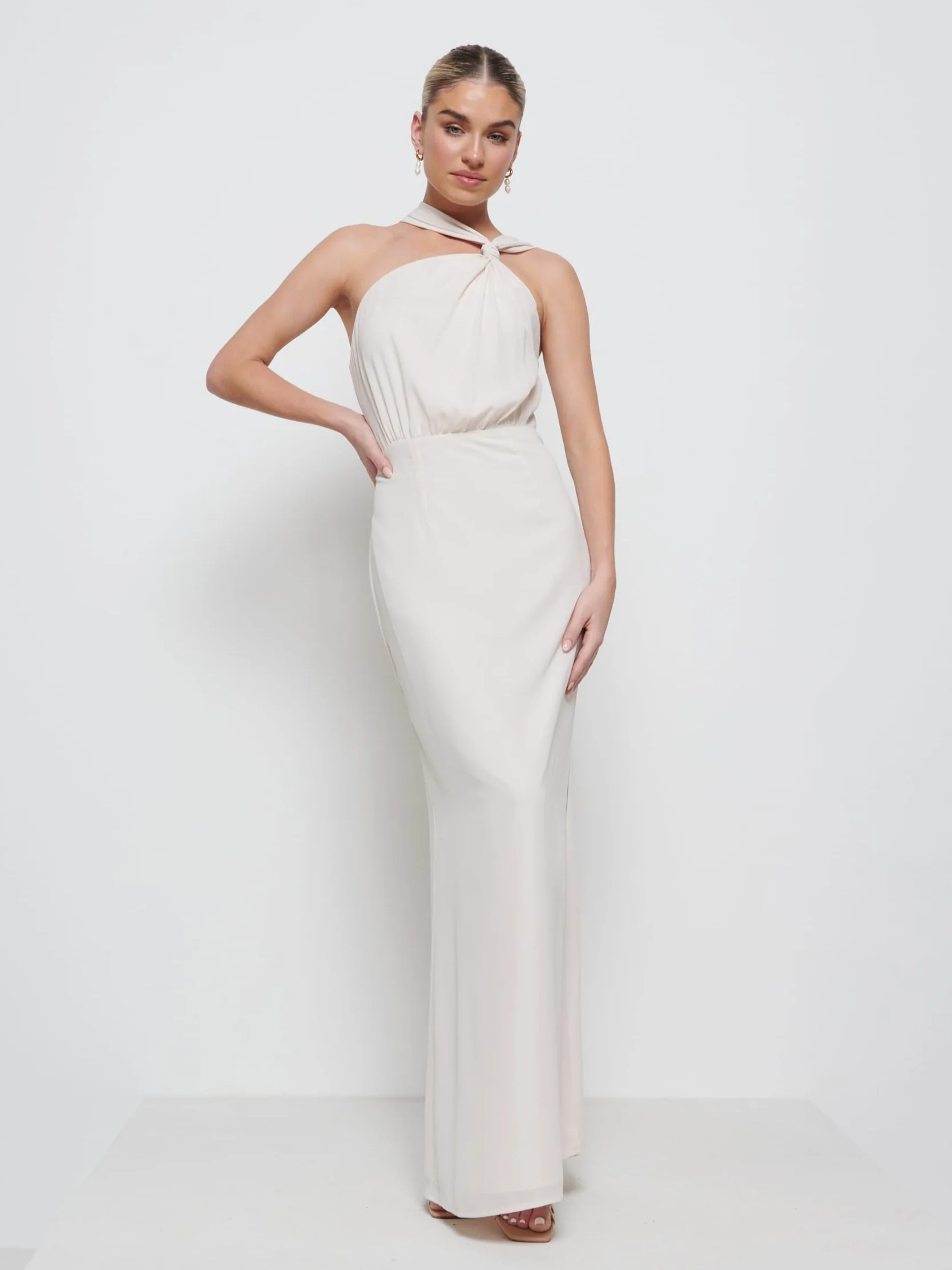 Milly Chiffon Bridesmaid Dress - Champagne - Image 4