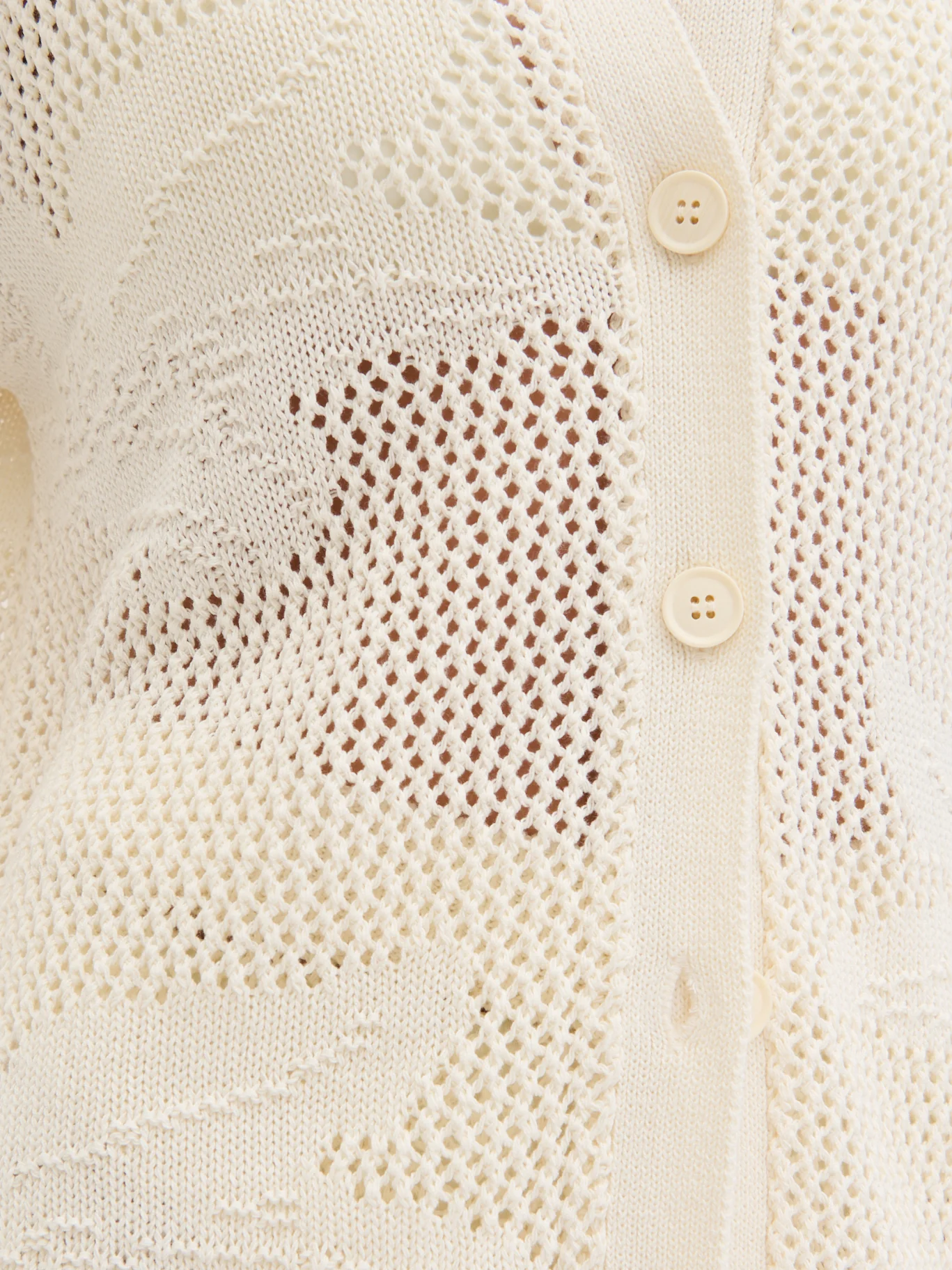 Mireille Knit Oversized Shirt - Cream - Image 6