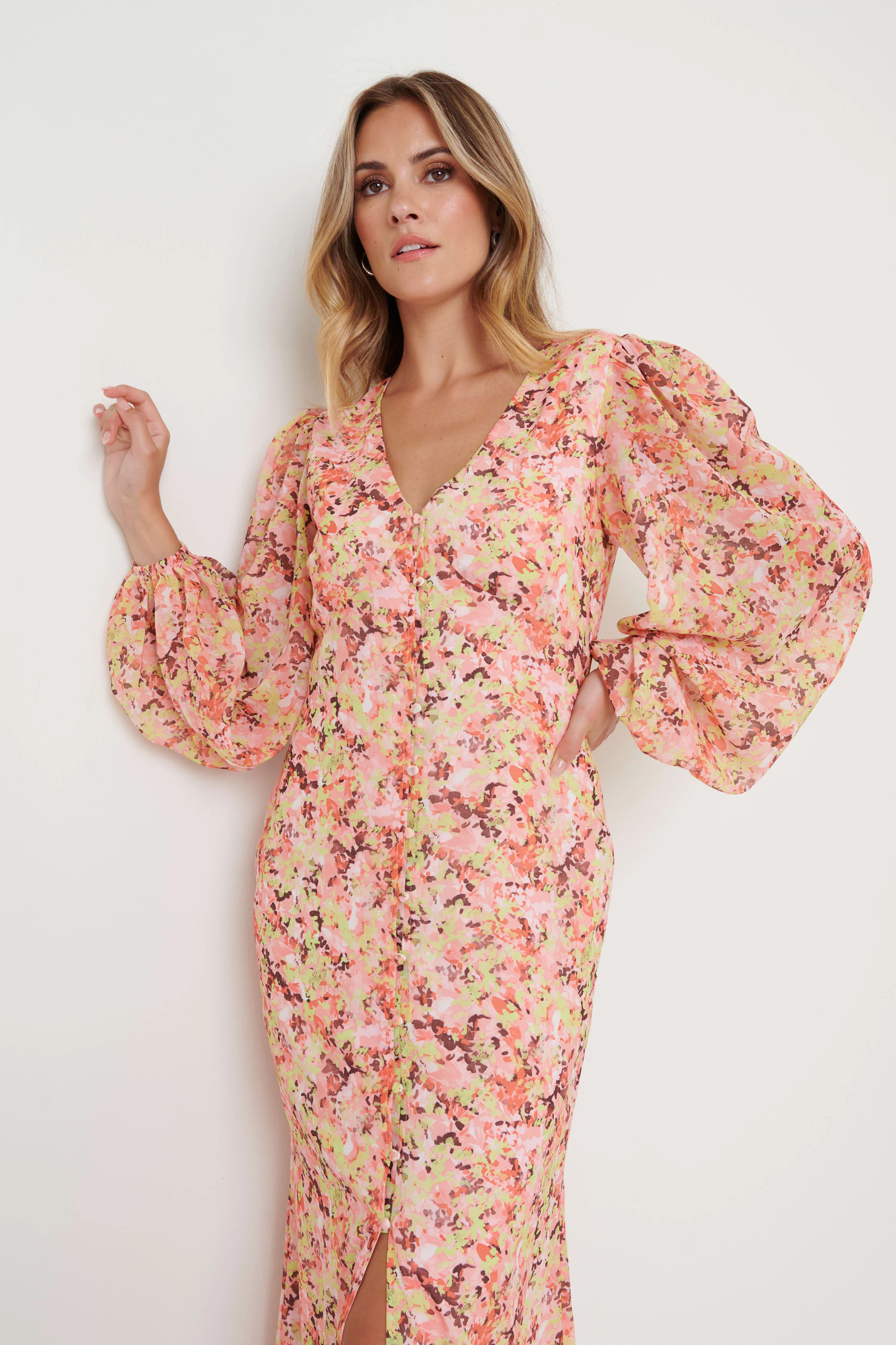 Naya Midaxi Dress - Abstract Floral - Image 2