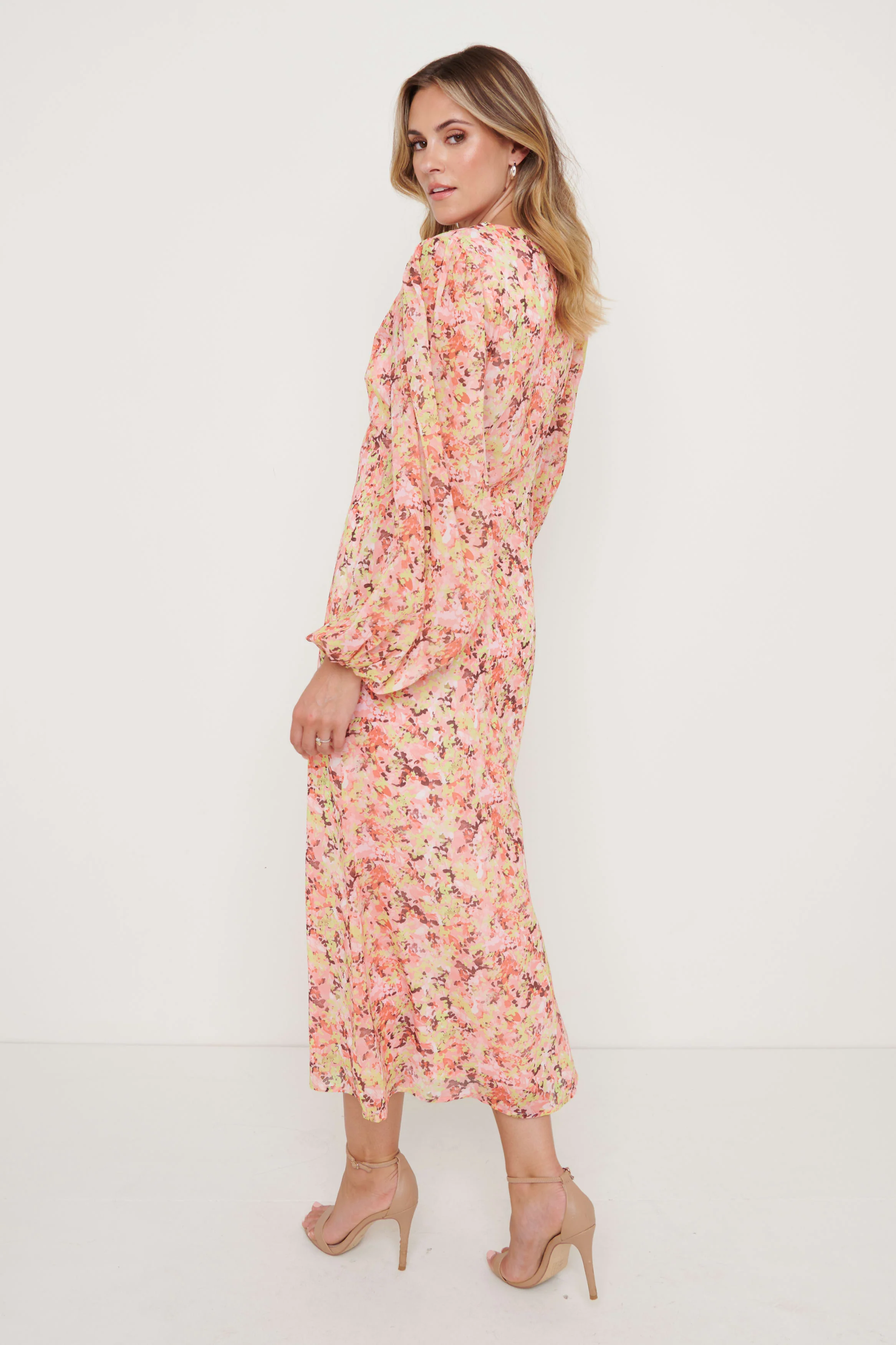 Naya Midaxi Dress - Abstract Floral - Image 4