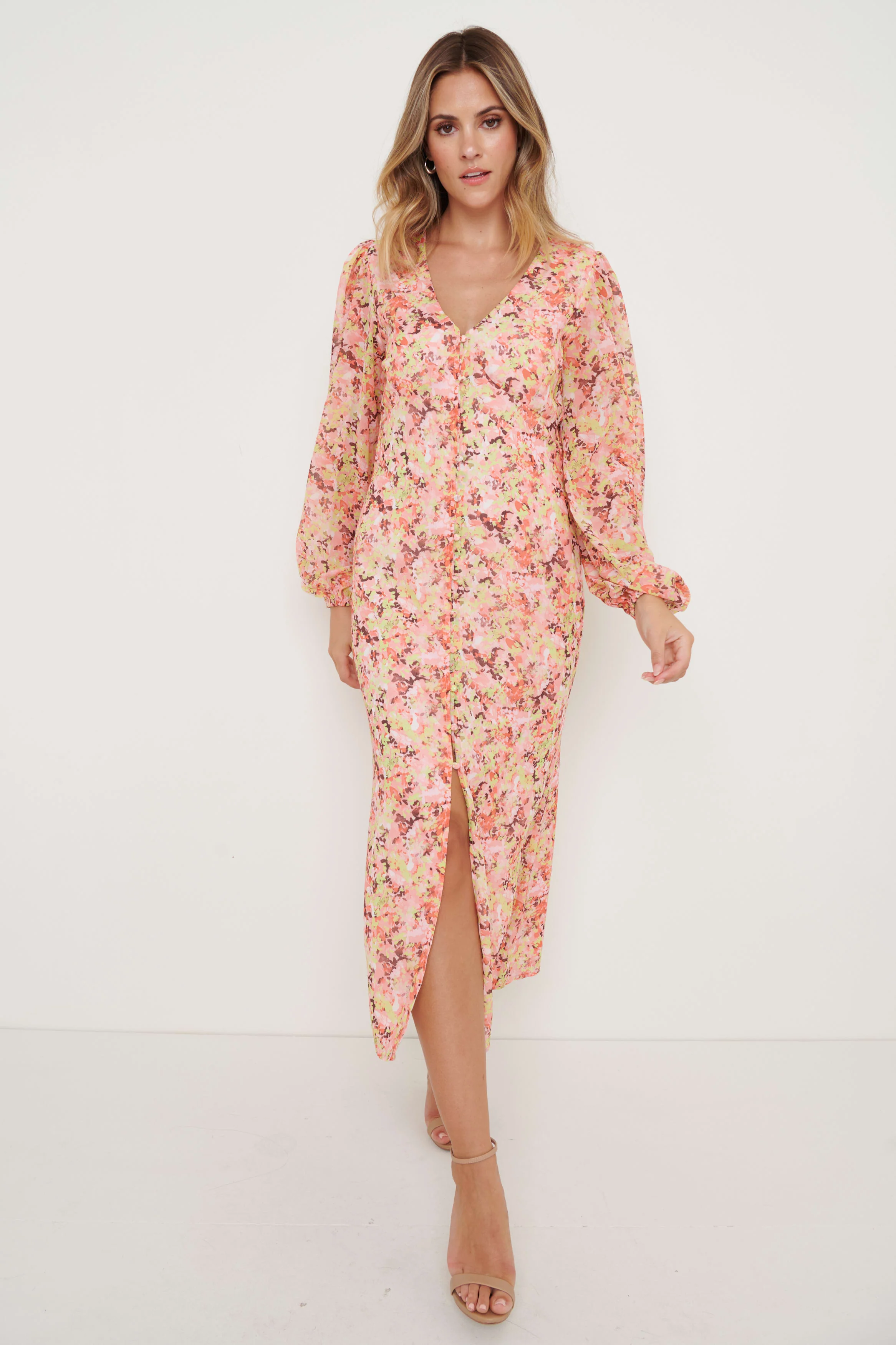 Naya Midaxi Dress - Abstract Floral - Image 6