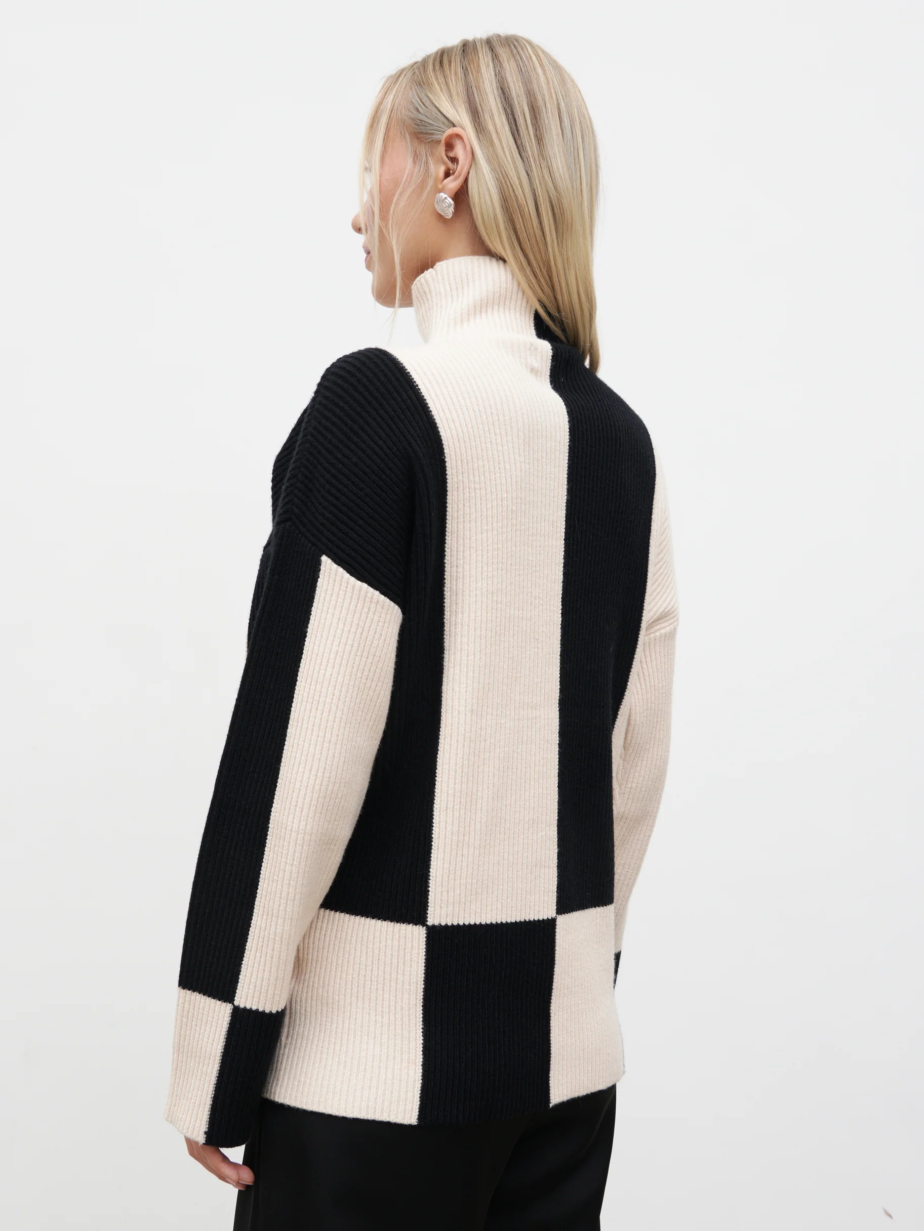 Nayah Jumper - Black and Cream Stripe - Image 5