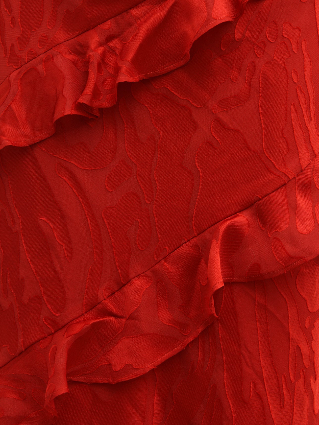 Neima Devore Frill Midaxi Dress - Red - Image 3
