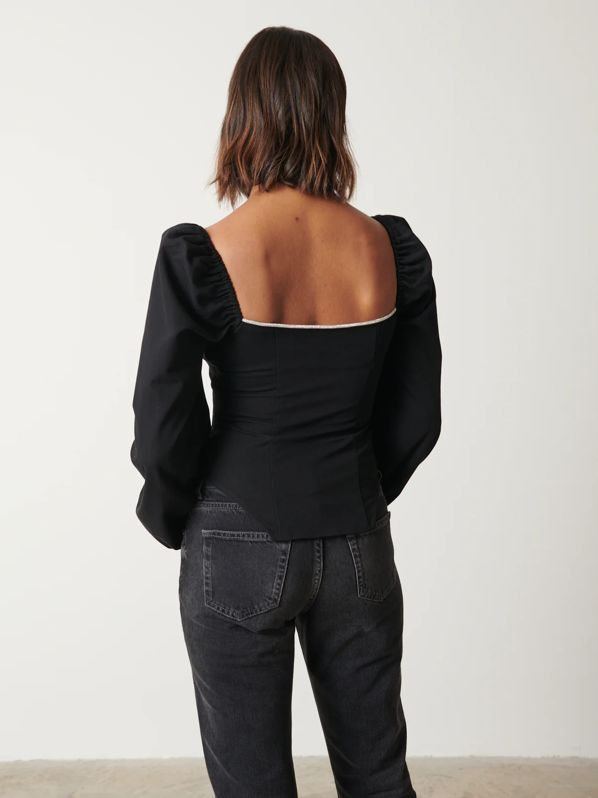 Niamh Embellished Top - Black - Image 3