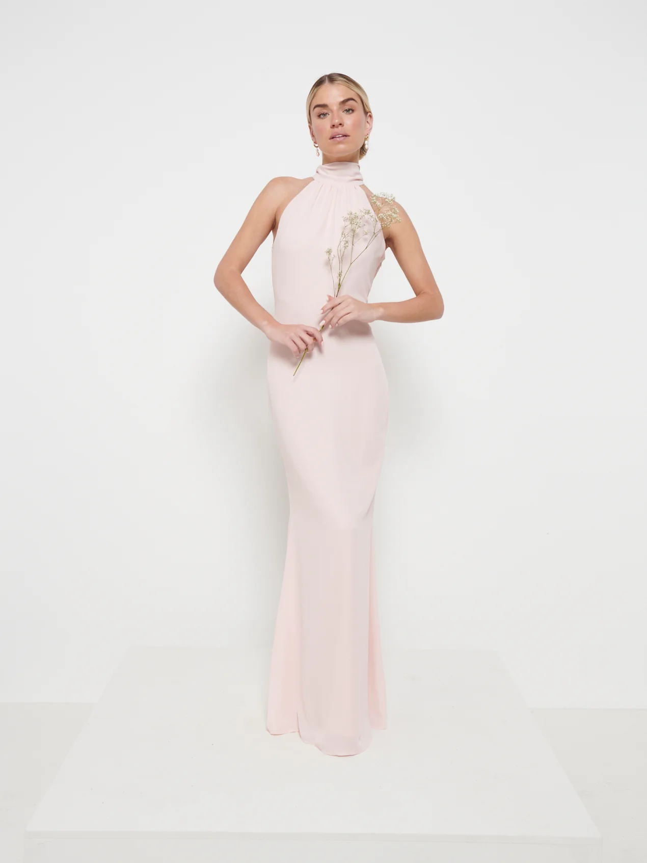 Odelle Chiffon Maxi Bridesmaid Dress - Blush - Image 2