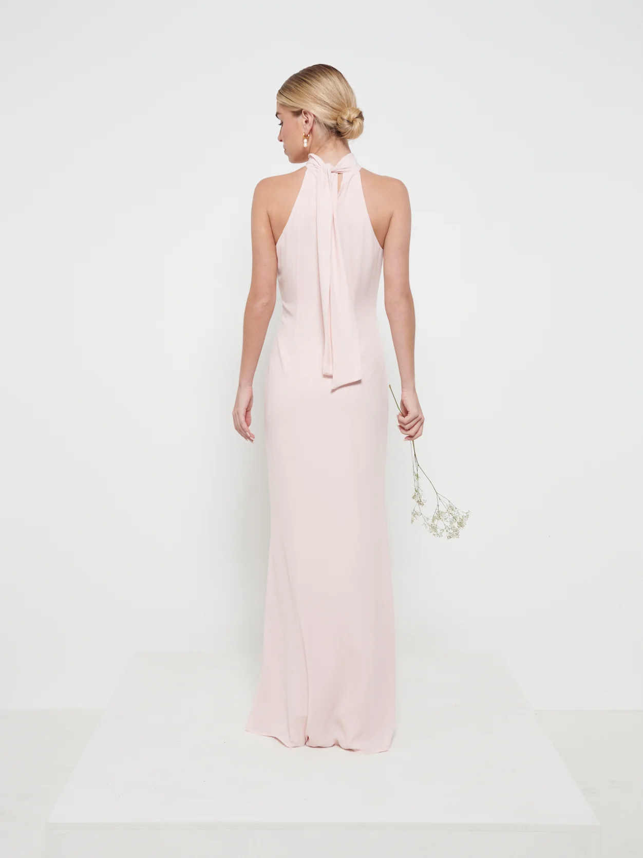 Odelle Chiffon Maxi Bridesmaid Dress - Blush - Image 4