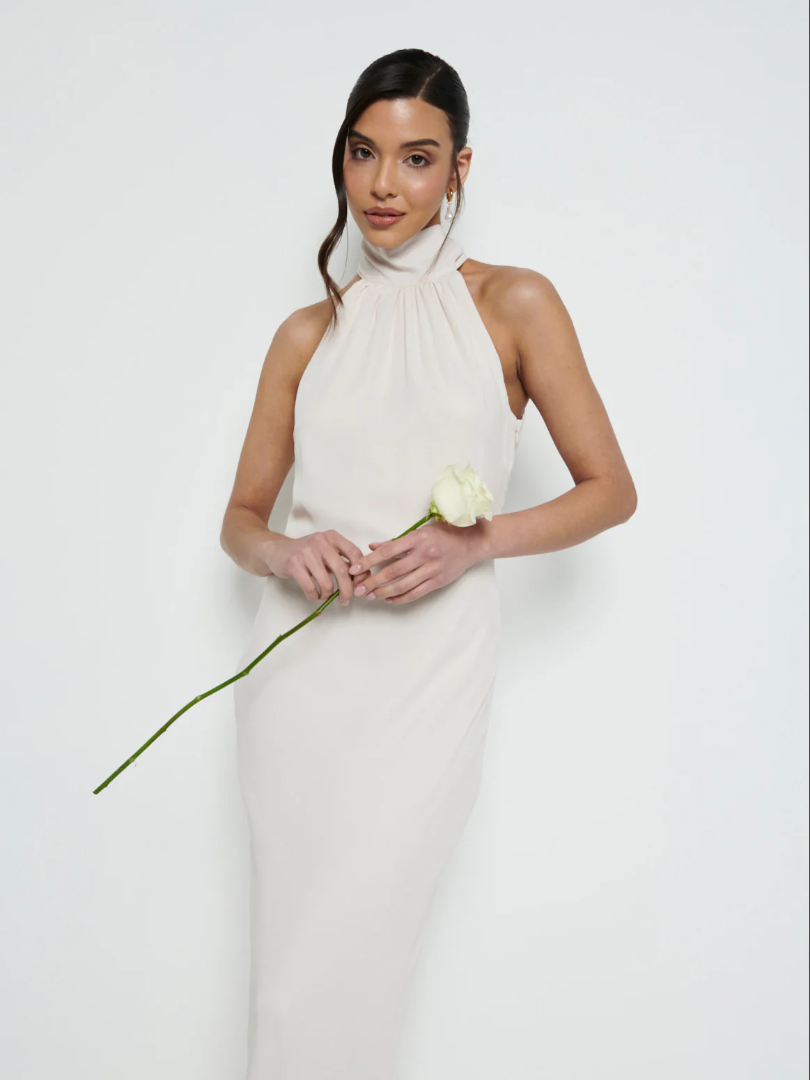 Odelle Chiffon Maxi Bridesmaid Dress - Champagne - Image 3