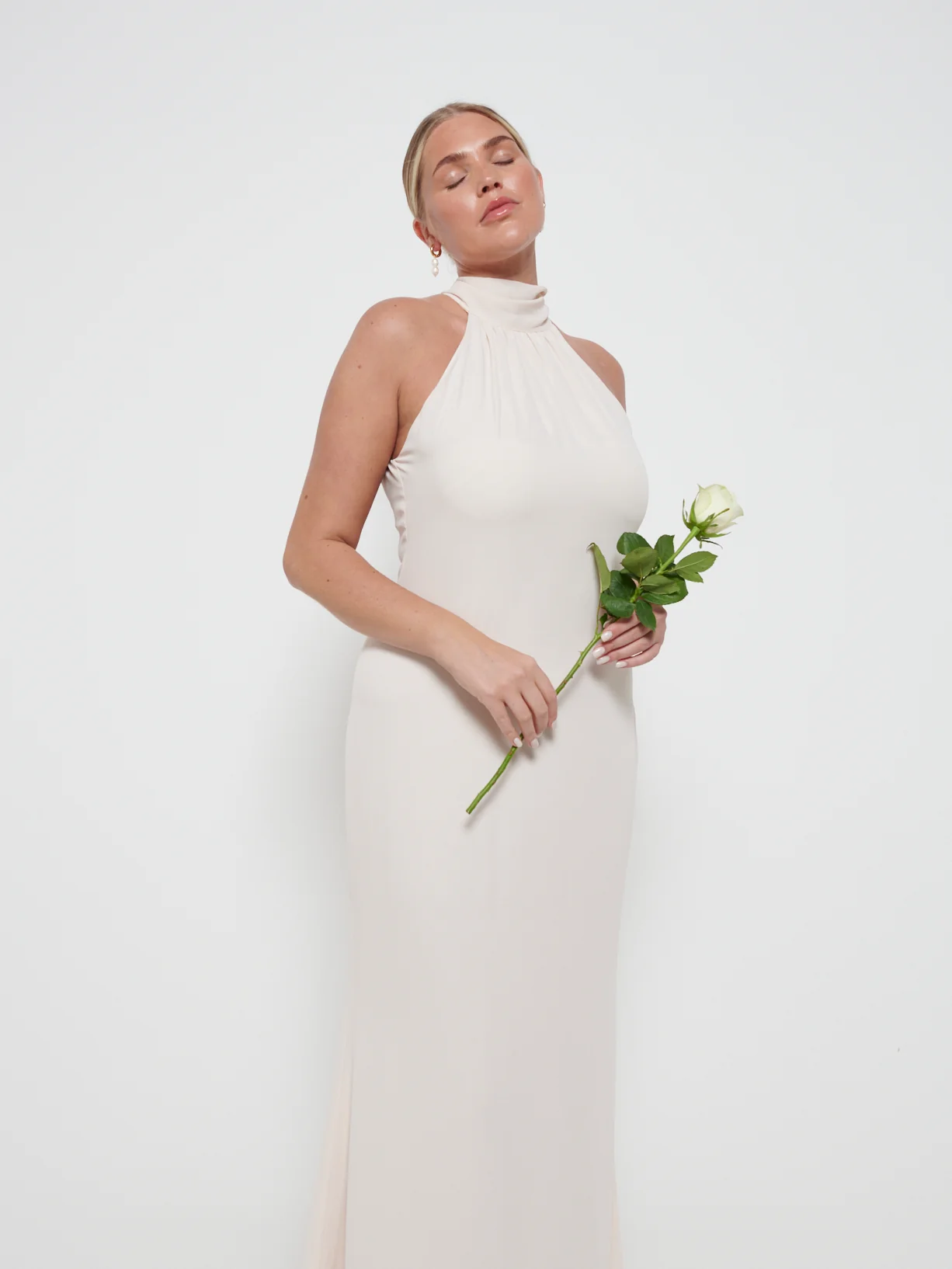 Odelle Chiffon Bridesmaid Maxi Dress - Champagne - Image 2
