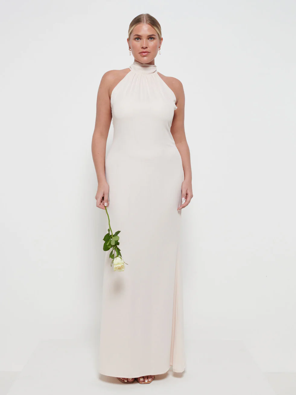 Odelle Chiffon Bridesmaid Maxi Dress - Champagne - Image 4