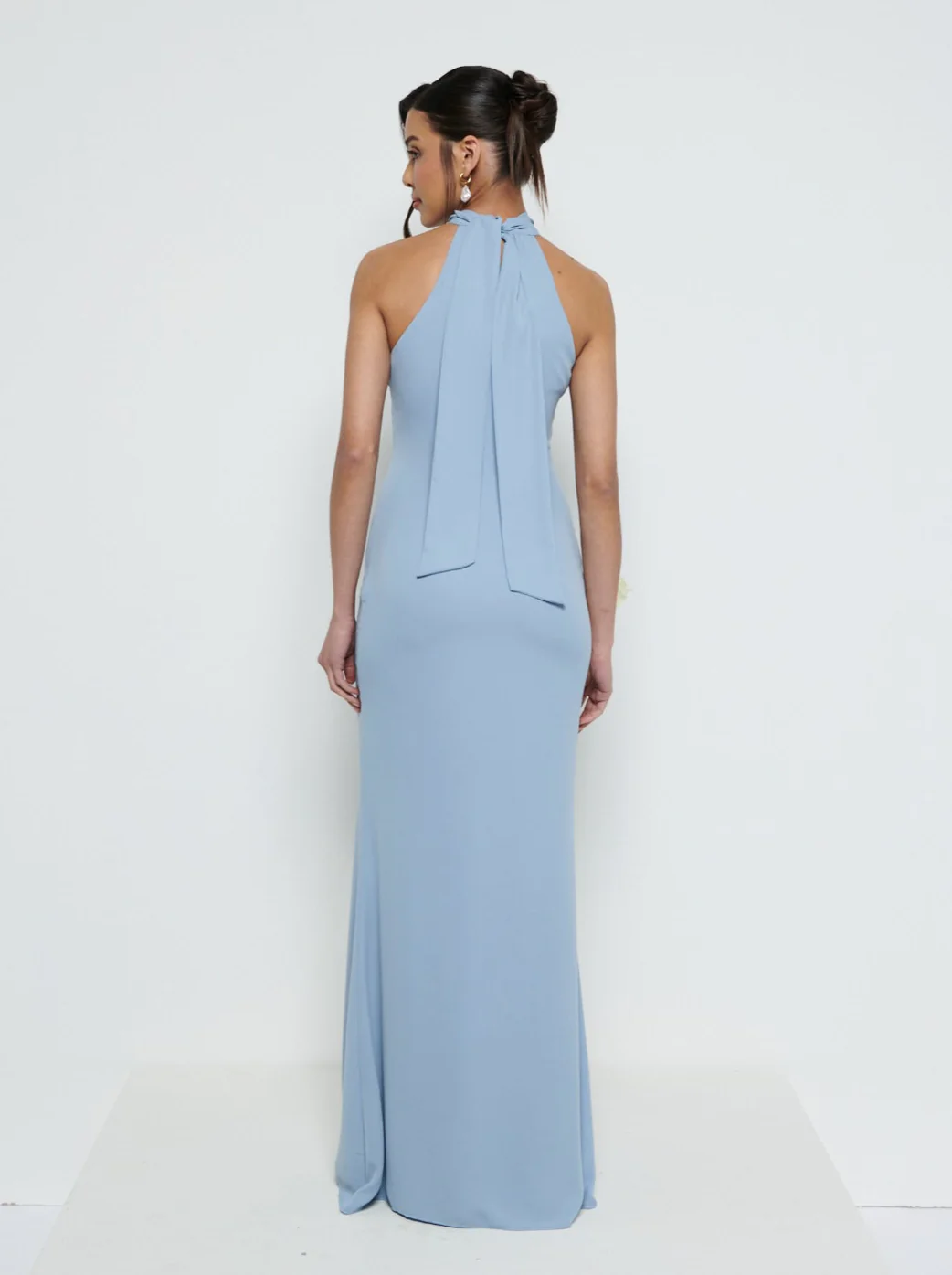 Odelle Chiffon Maxi Bridesmaid Dress - Dusty Blue - Image 3