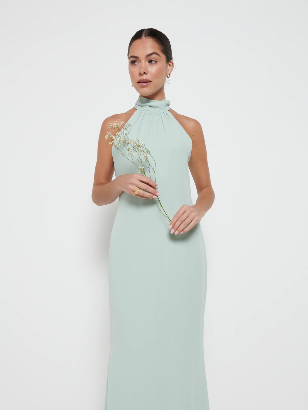 Odelle Chiffon Maxi Bridesmaid Dress - Sage - Image 2