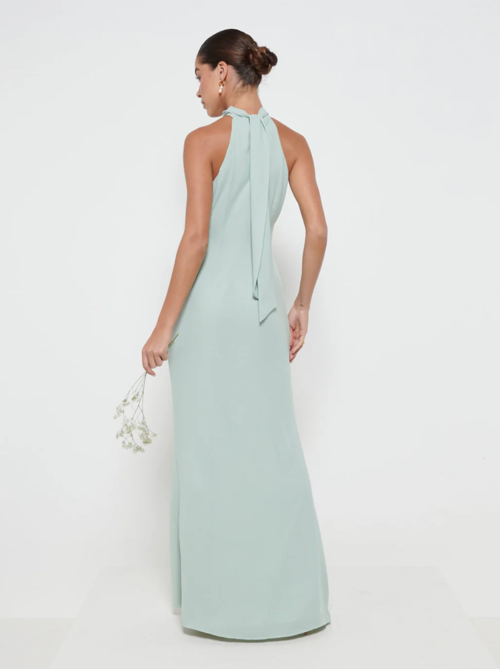 Odelle Chiffon Maxi Bridesmaid Dress - Sage - Image 3